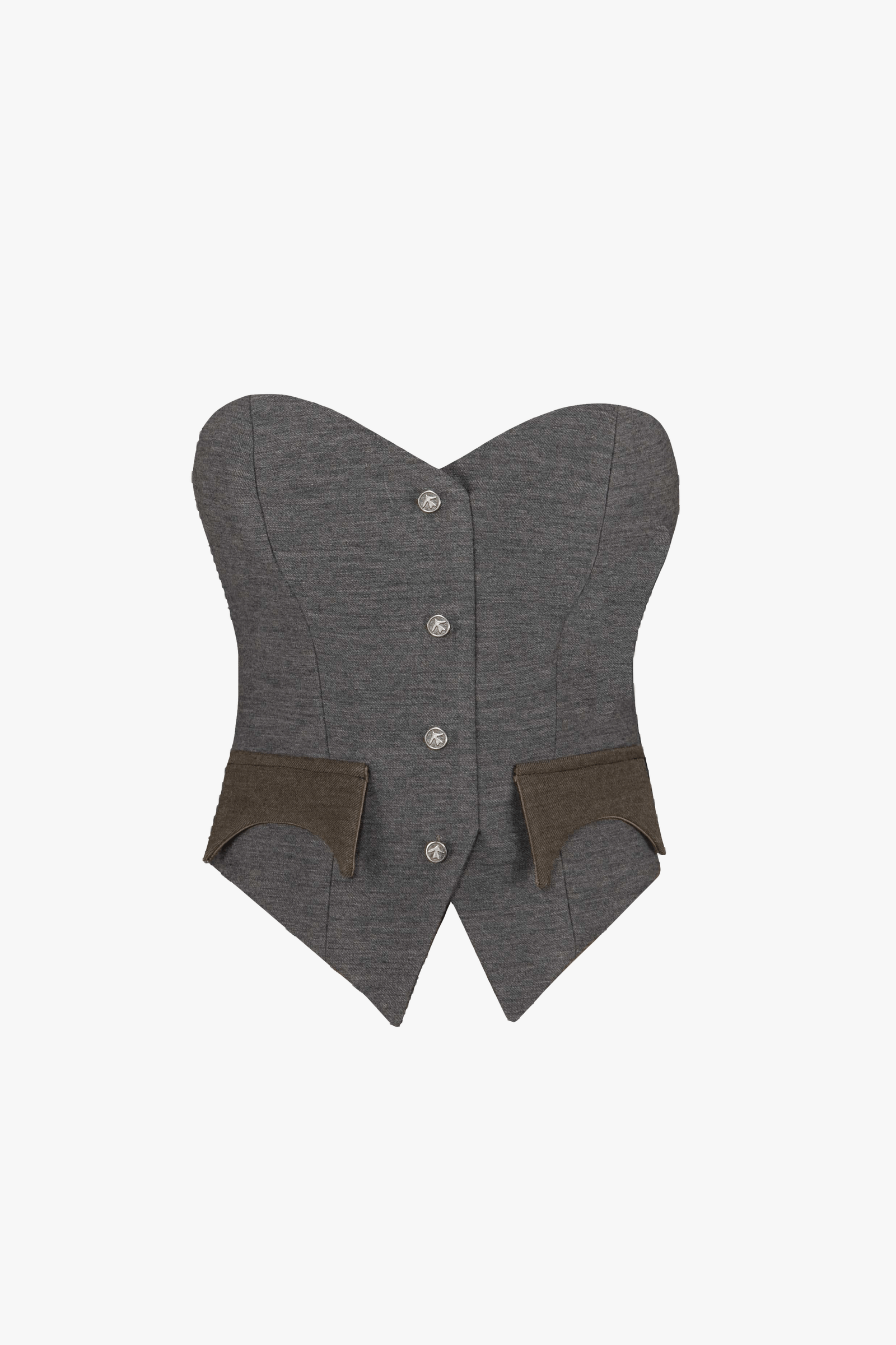HAZEL CORSET in Grey made by Vestiaire d'un Oiseau Libre