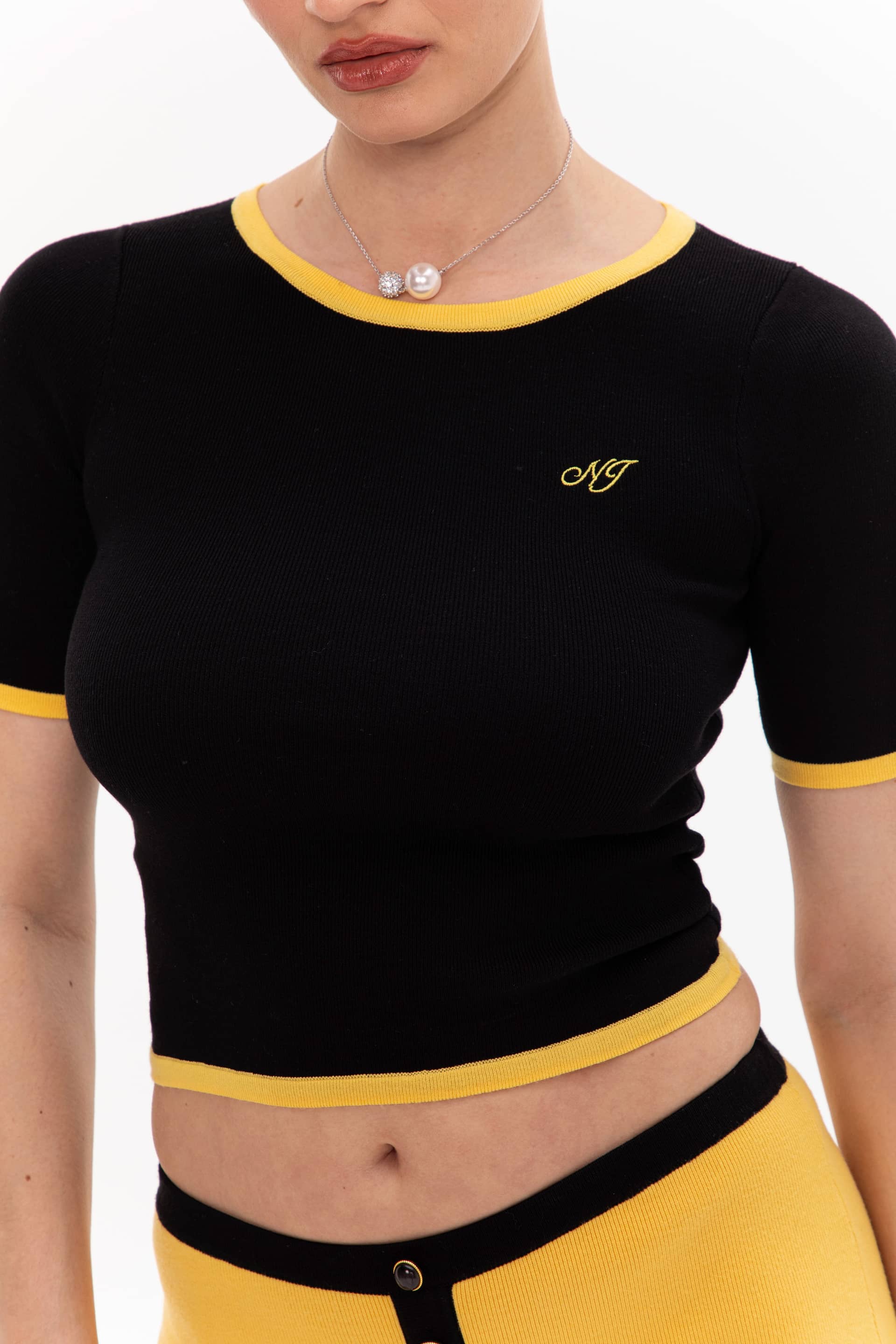 Luna Top (Black & Yellow) made by Nana Jacqueline