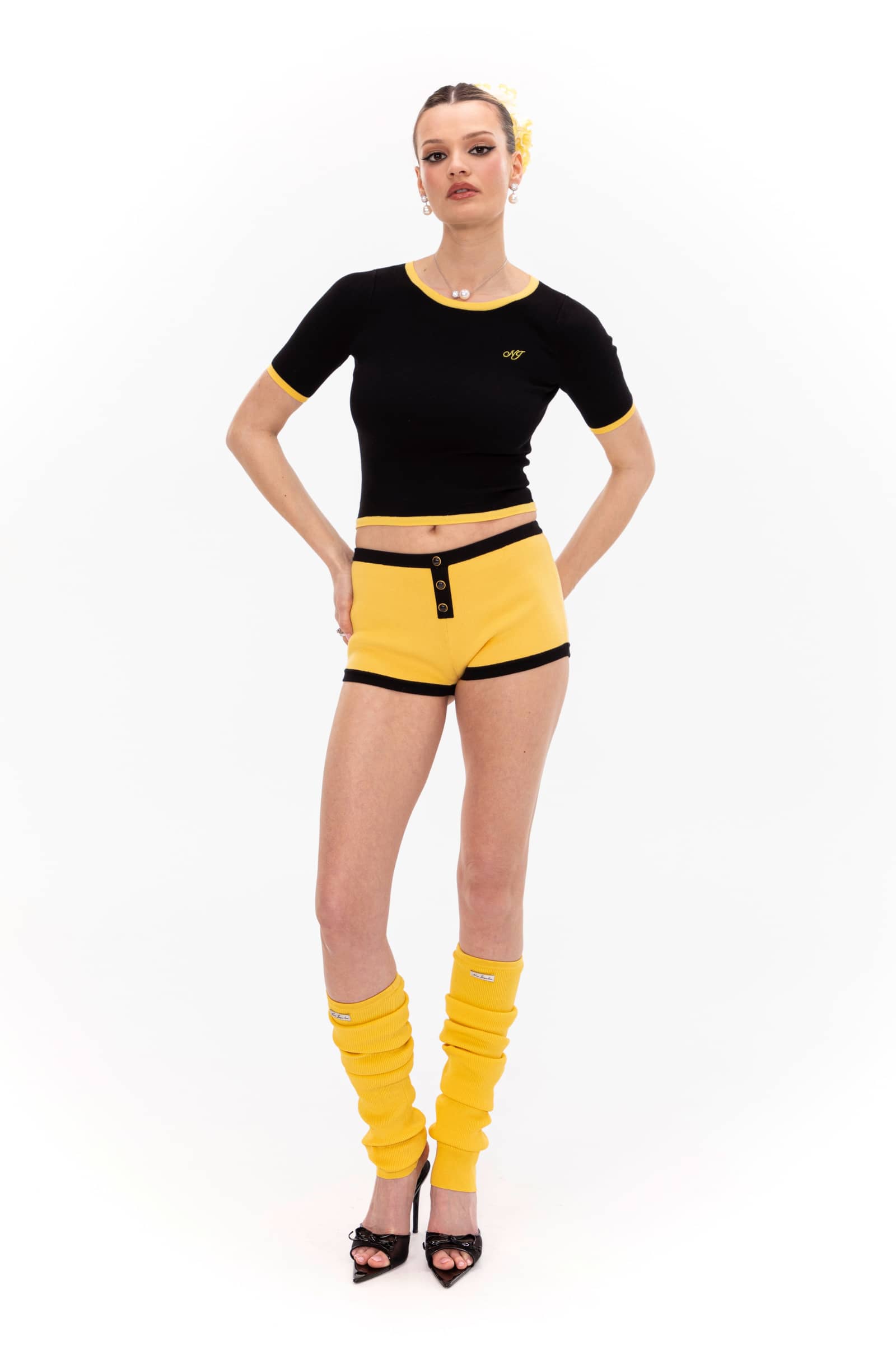 Luna Top (Black & Yellow) made by Nana Jacqueline