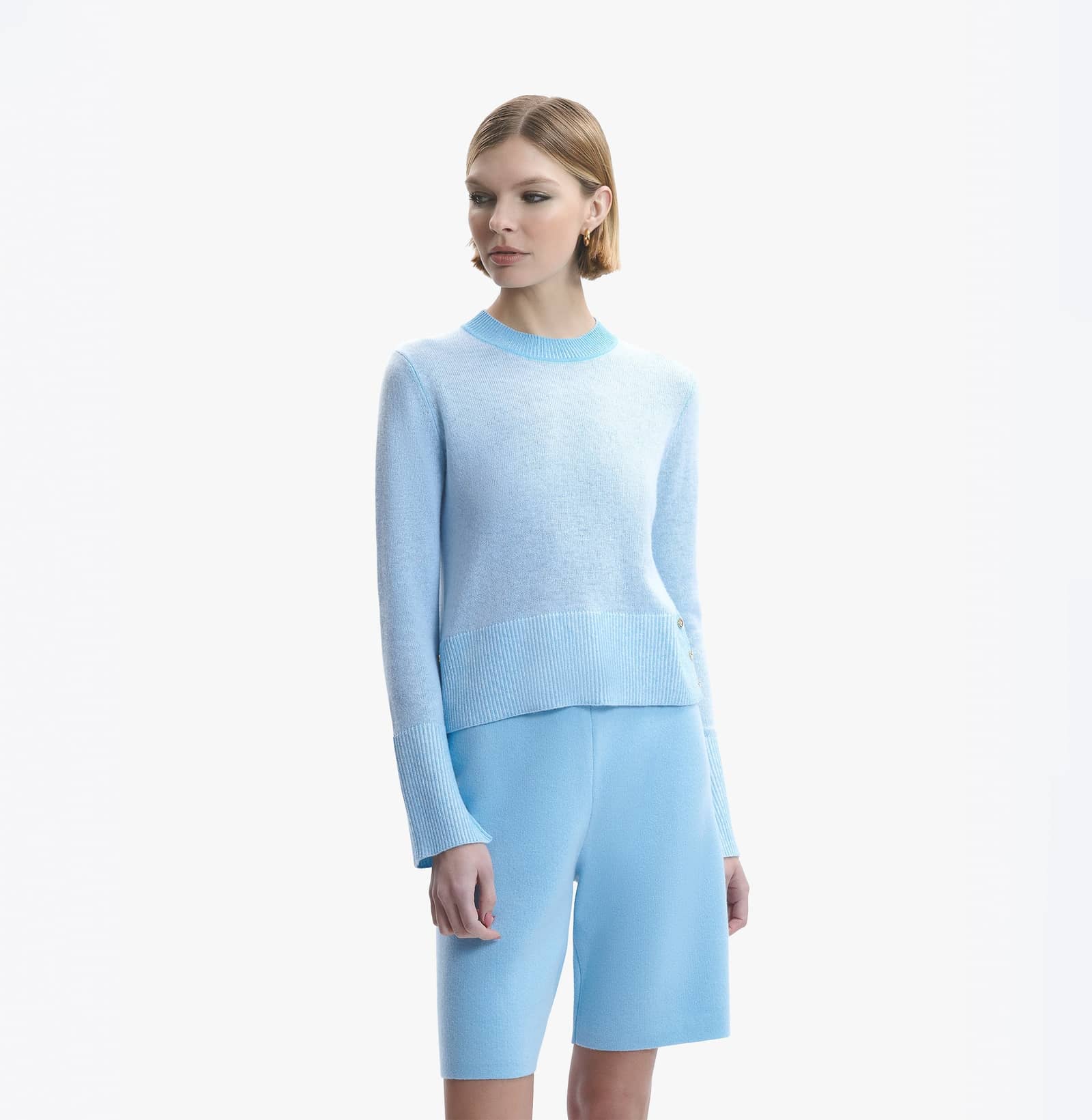 CASHMERE SHORTS in Blue made by CRUSH Collection