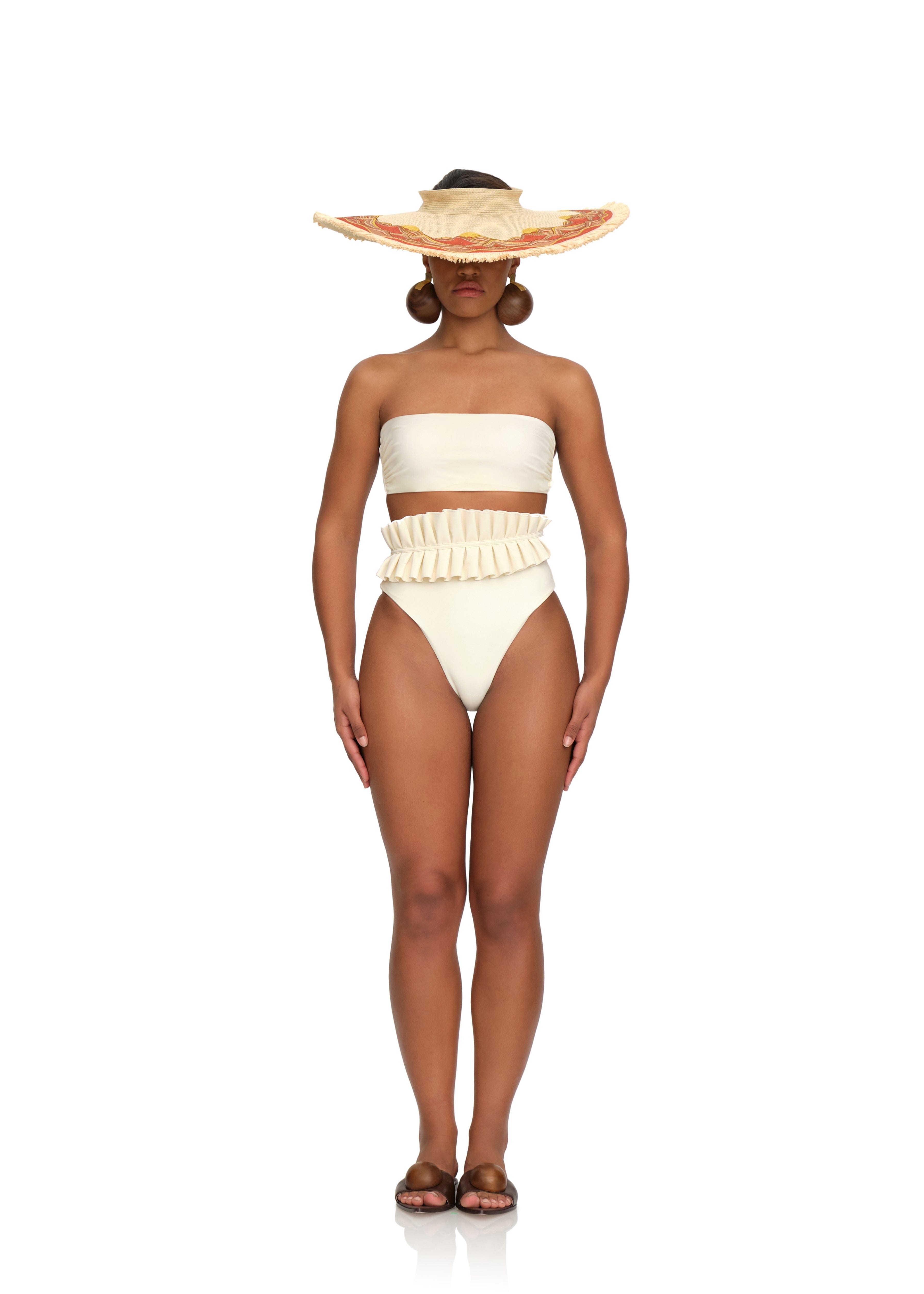 ILLO HAT in Beige made by Andrea Iyamah