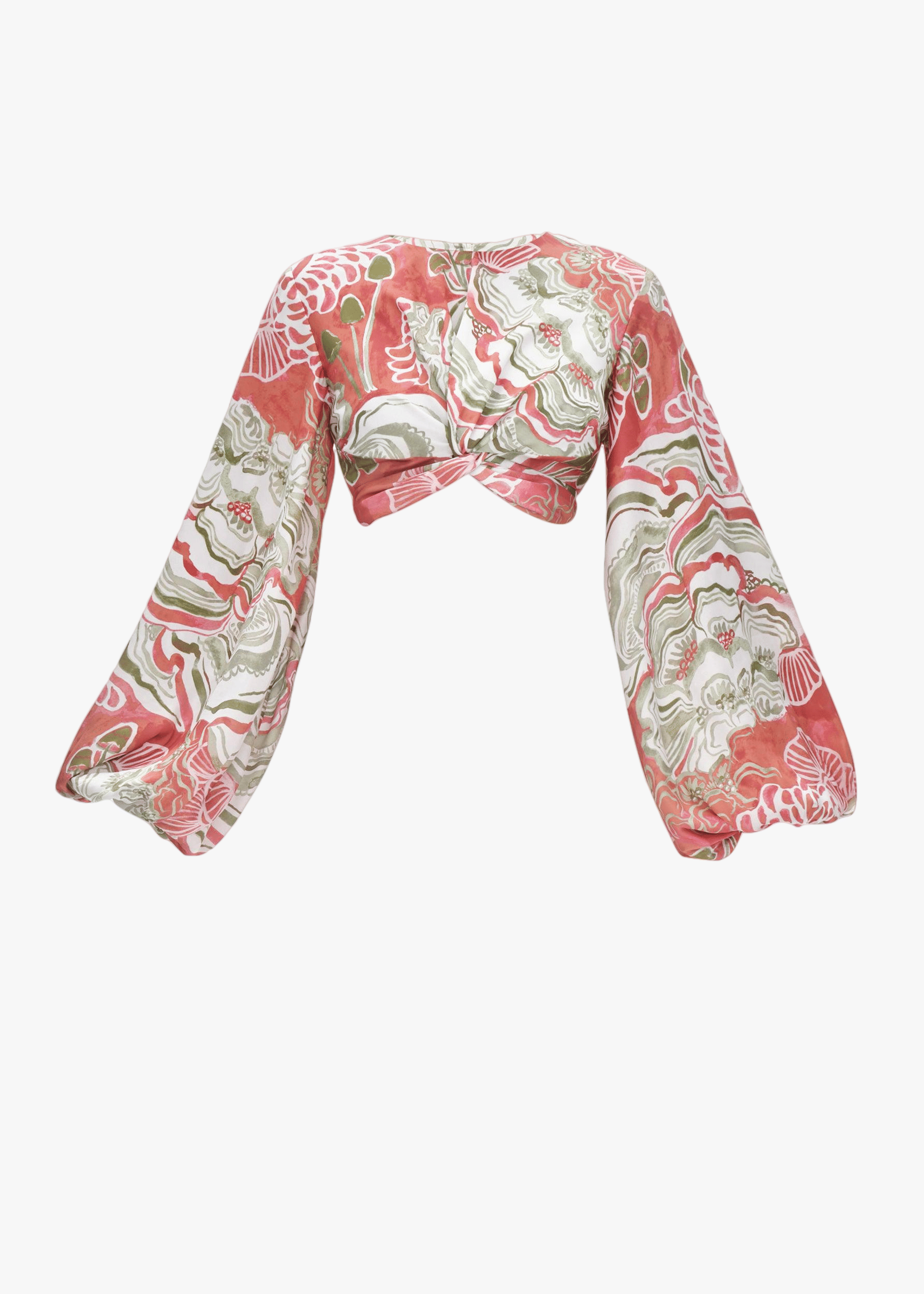 BEHATI ABSTRACT MUSHROOM CROPPED TOP made by Andrea Iyamah