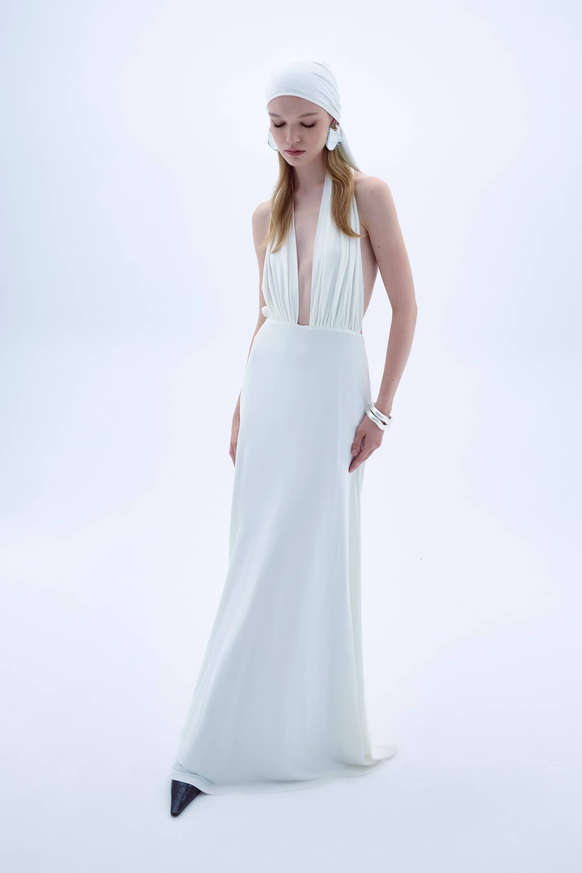 Ines Dress In White made by Nazli Ceren