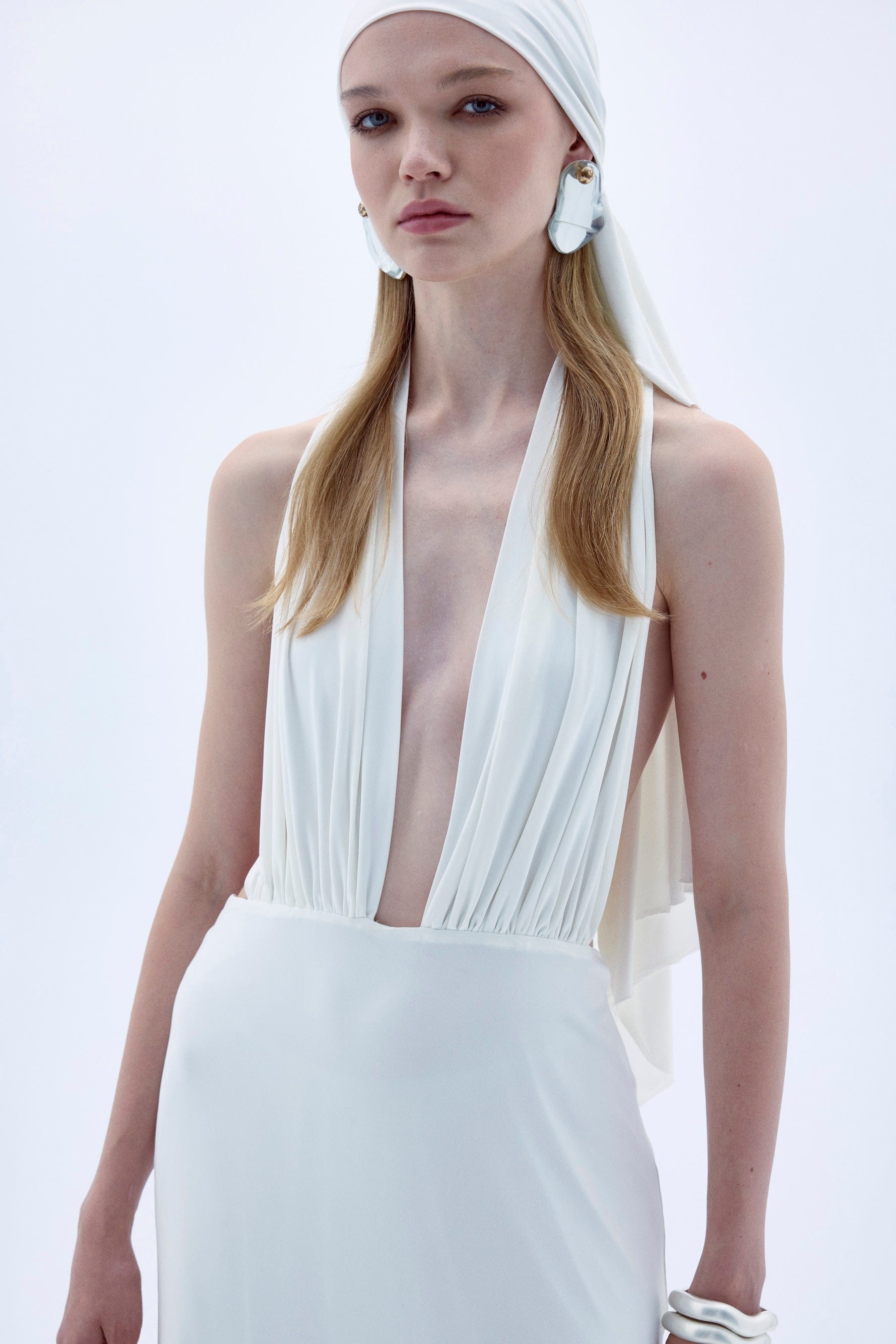 Ines Dress In White made by Nazli Ceren