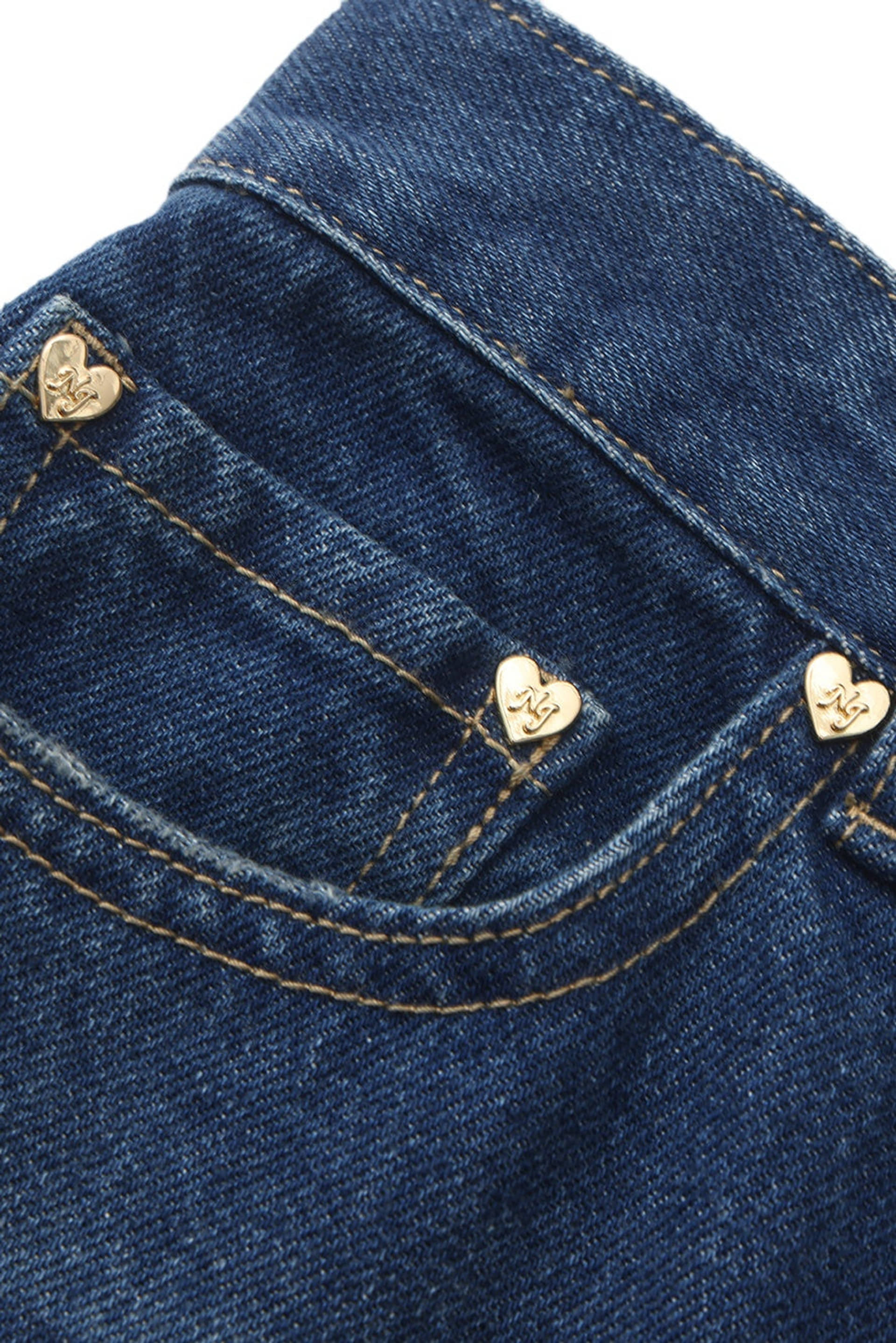 Ava High-Waist Blue Straight Leg Jeans made by Nana Jacqueline