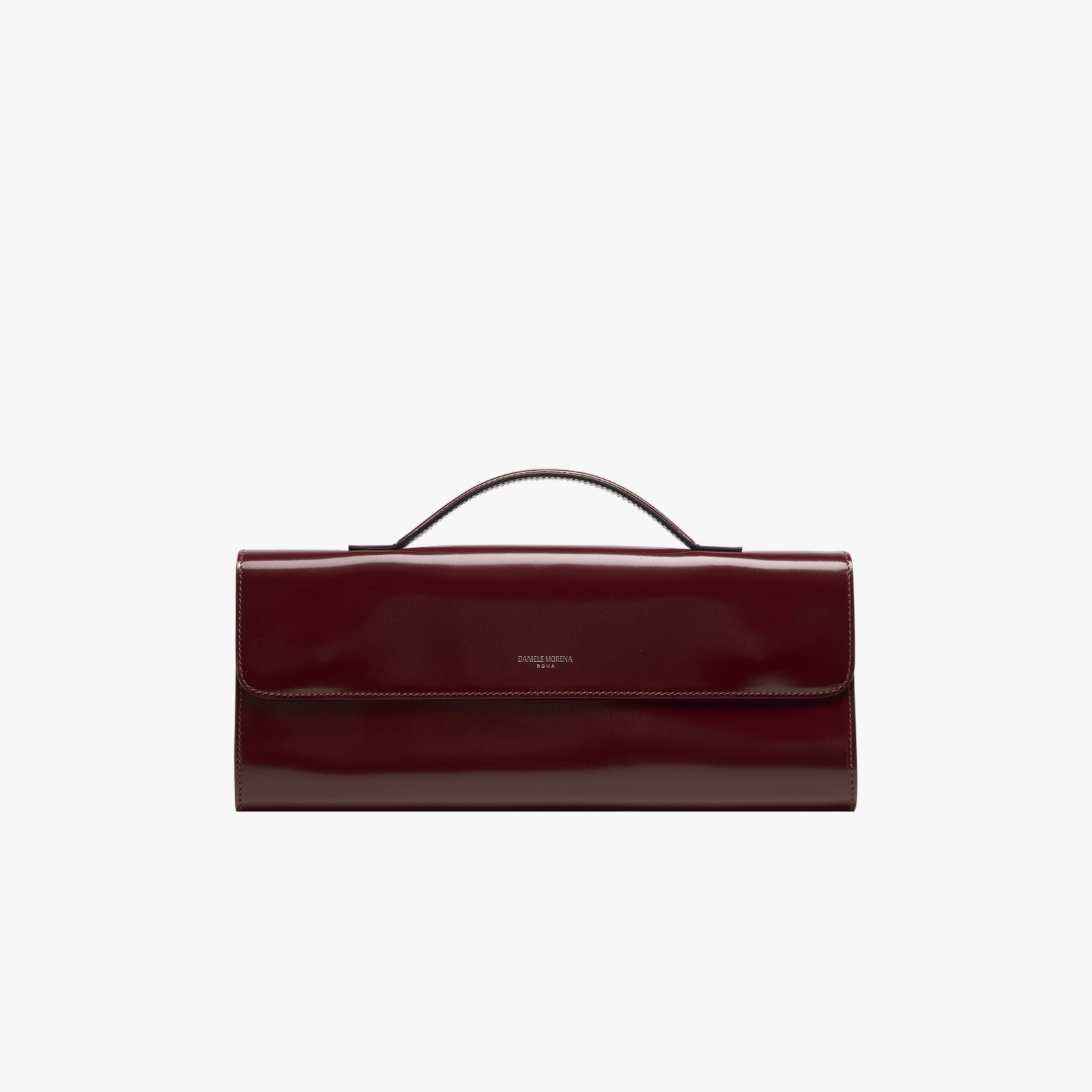 BÉA CLUTCH BAG In Burgundy Box Calfskin made by Daniele Morena