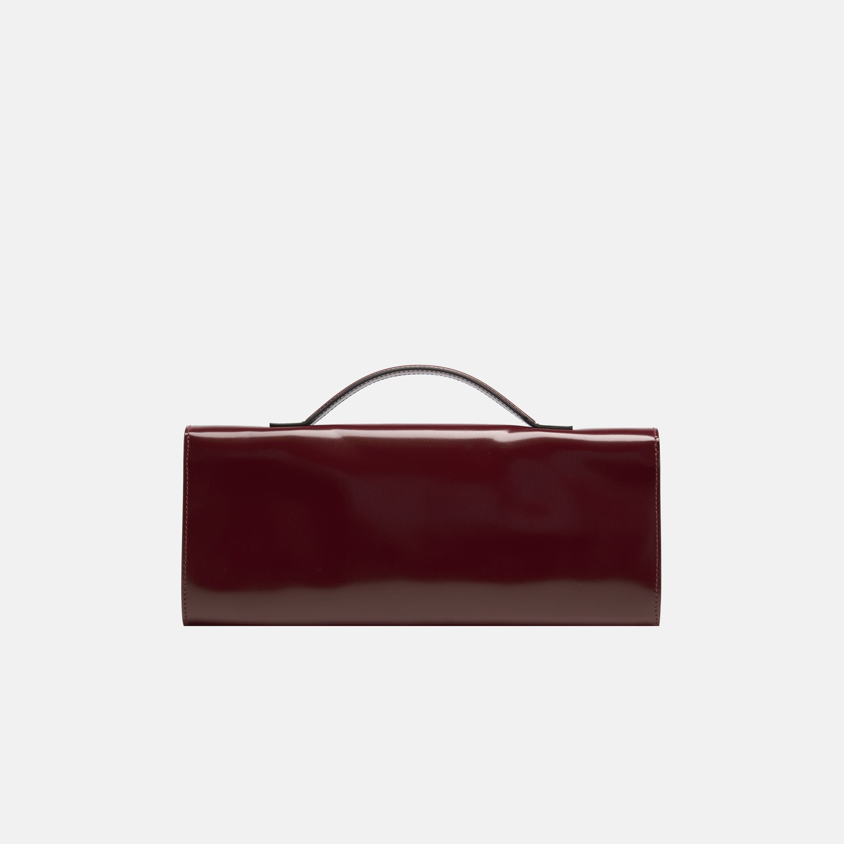 BÉA CLUTCH BAG In Burgundy Box Calfskin made by Daniele Morena