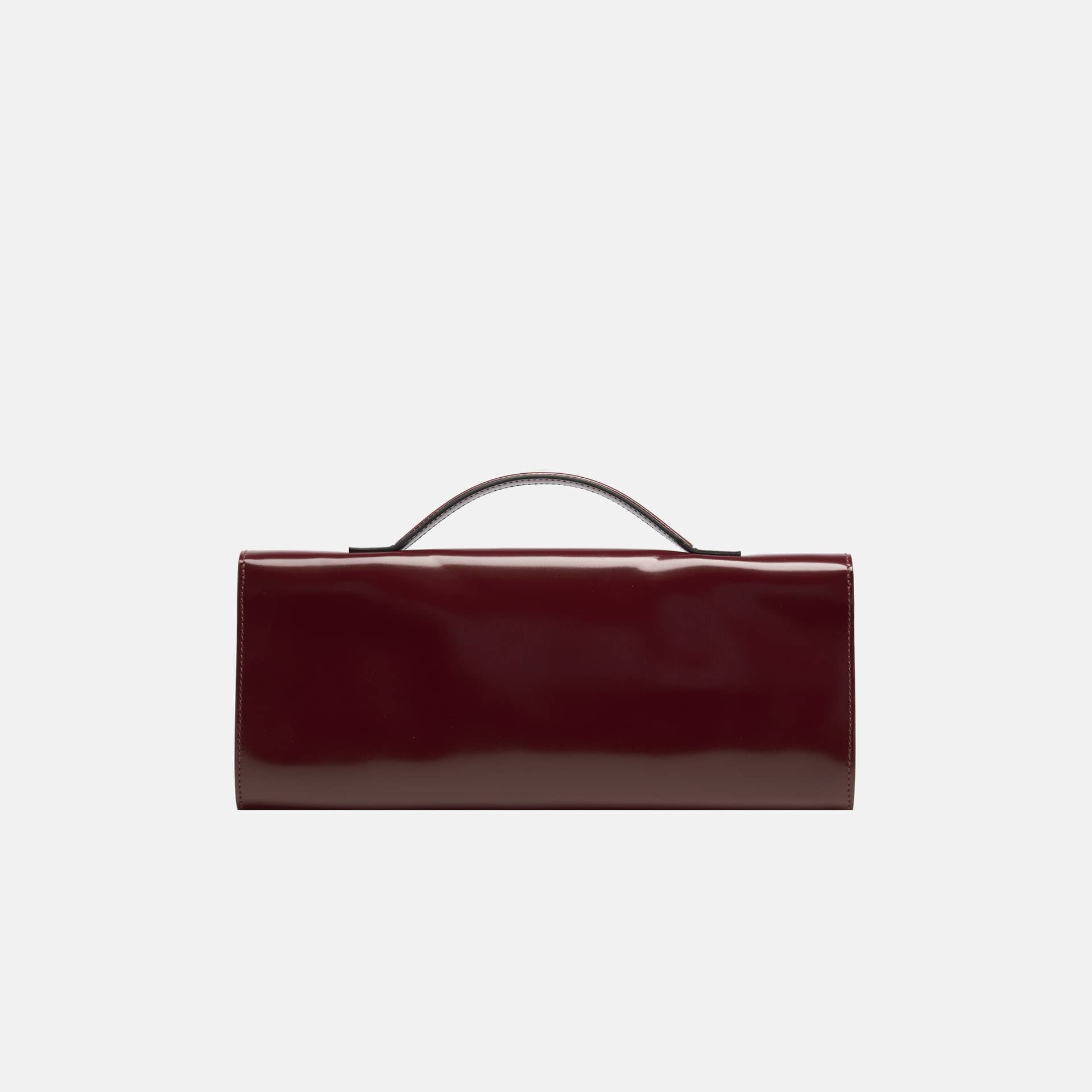 BÉA CLUTCH BAG In Burgundy Box Calfskin made by Daniele Morena