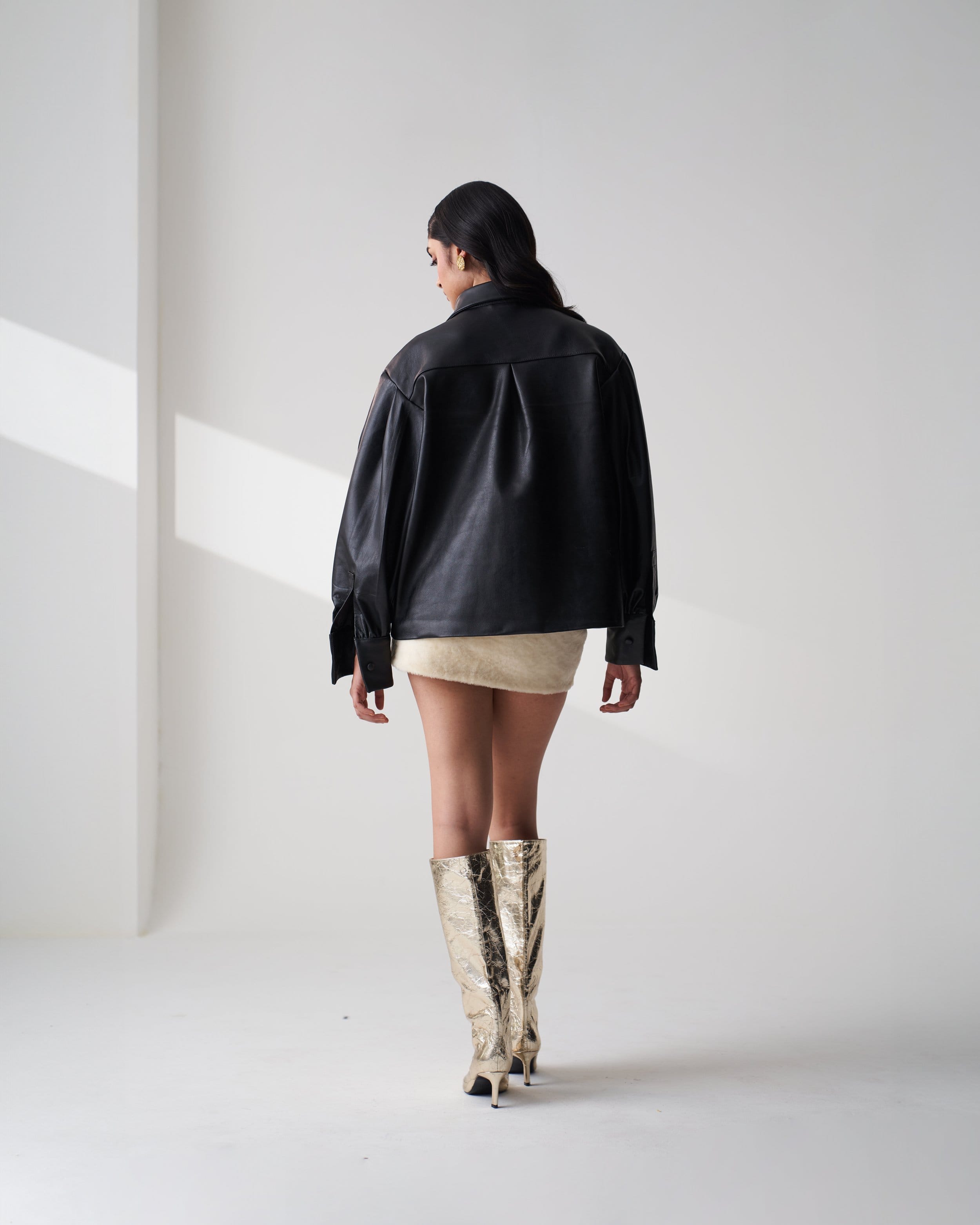 Shearling Mini Skirt made by Szabo Sihag