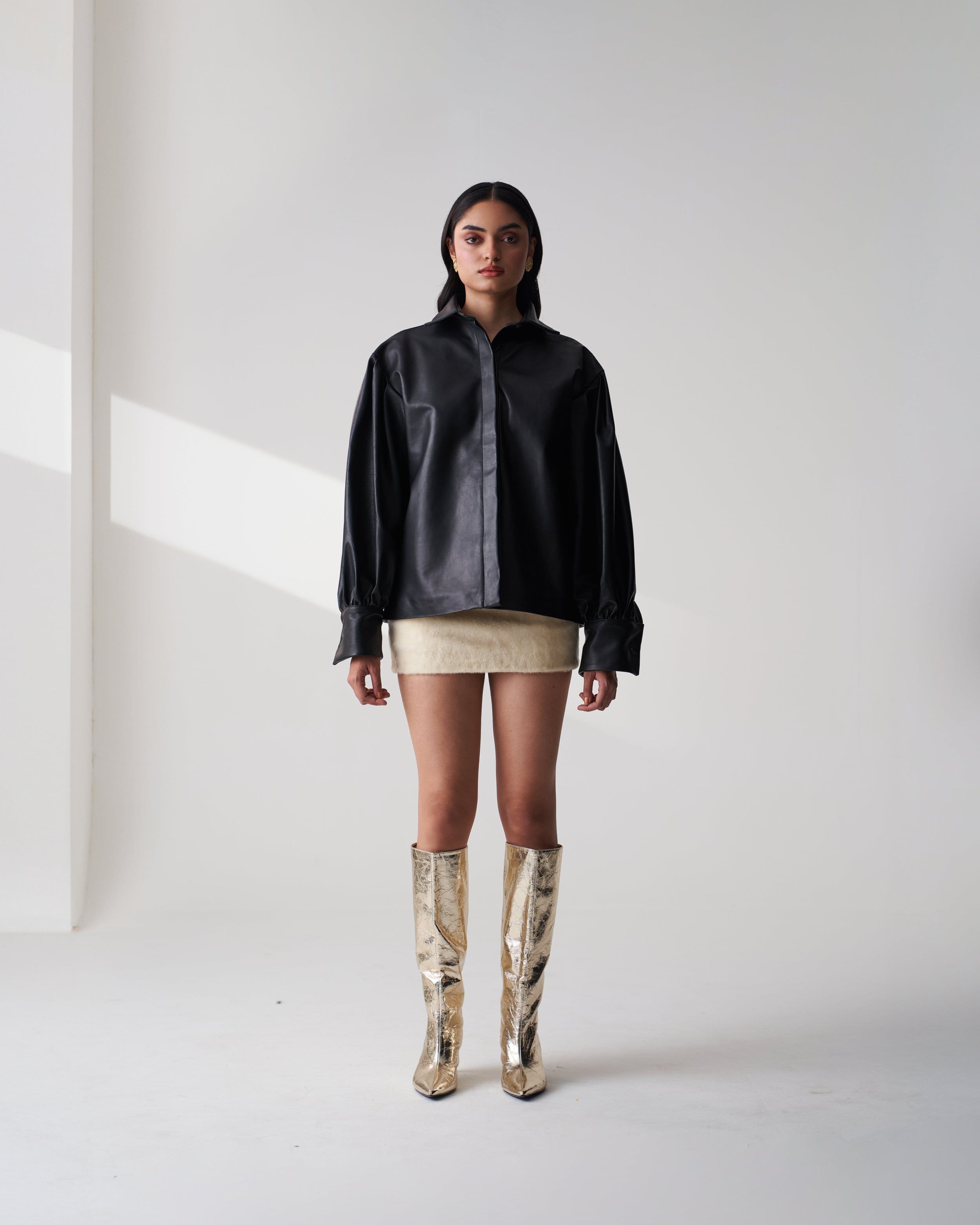 Shearling Mini Skirt made by Szabo Sihag