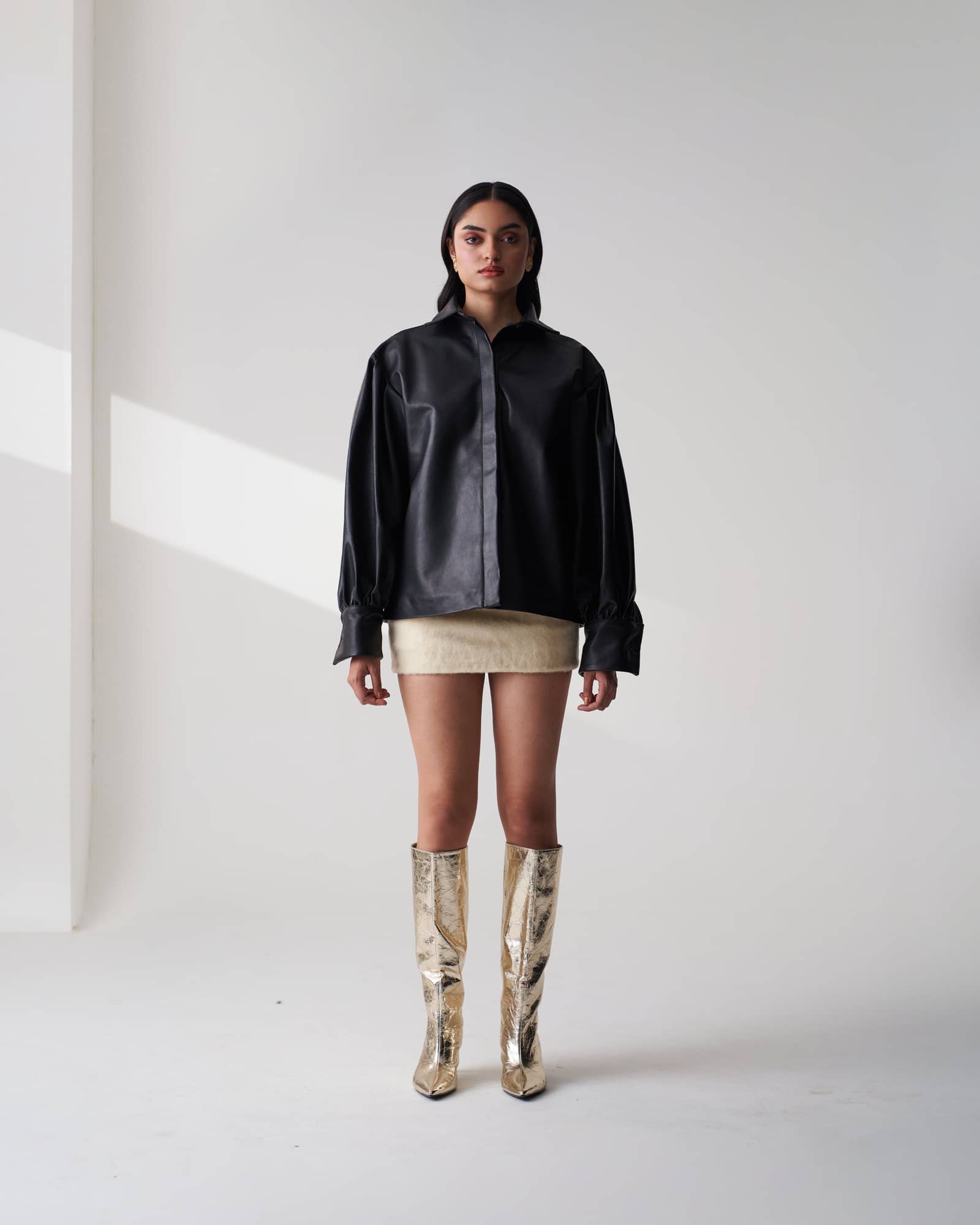 Shearling Mini Skirt made by Szabo Sihag