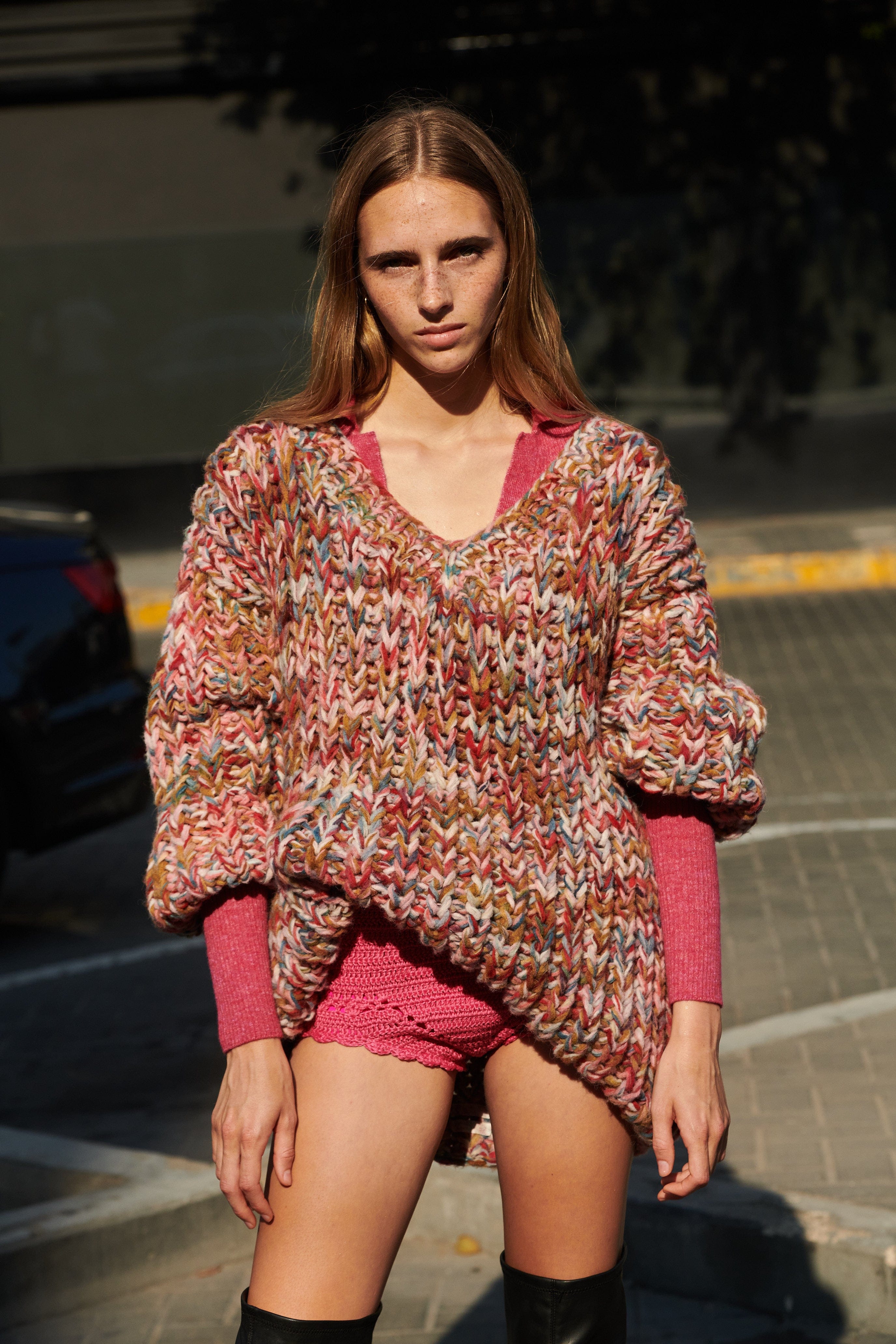 PAPAYA sweater in Multi color made by AYNI