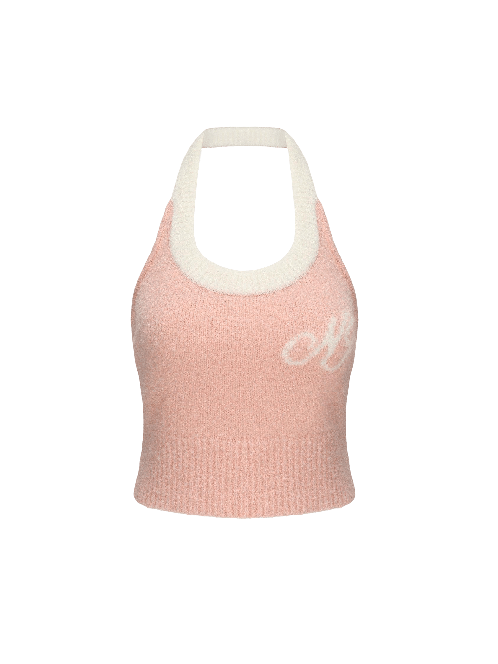 Macie Knit Halter Top (Light Pink) (Final Sale) in Pink made by Nana Jacqueline