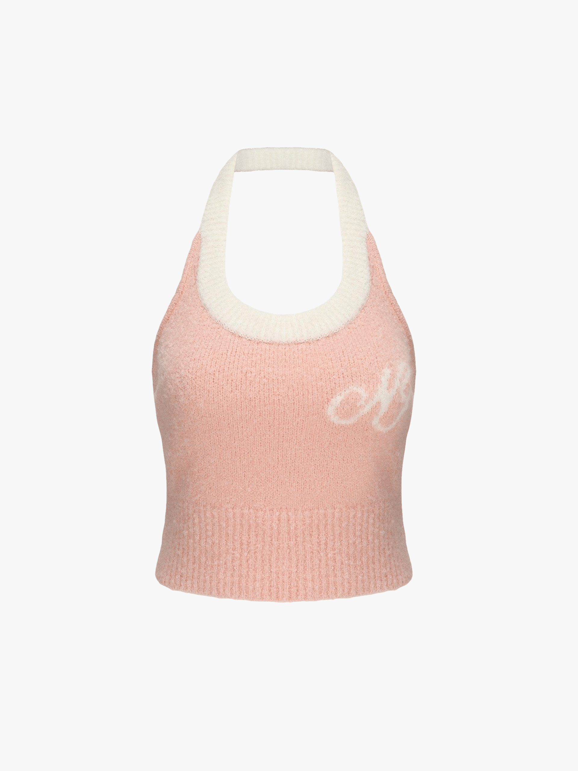 Macie Knit Halter Top (Light Pink) (Final Sale) in Pink made by Nana Jacqueline