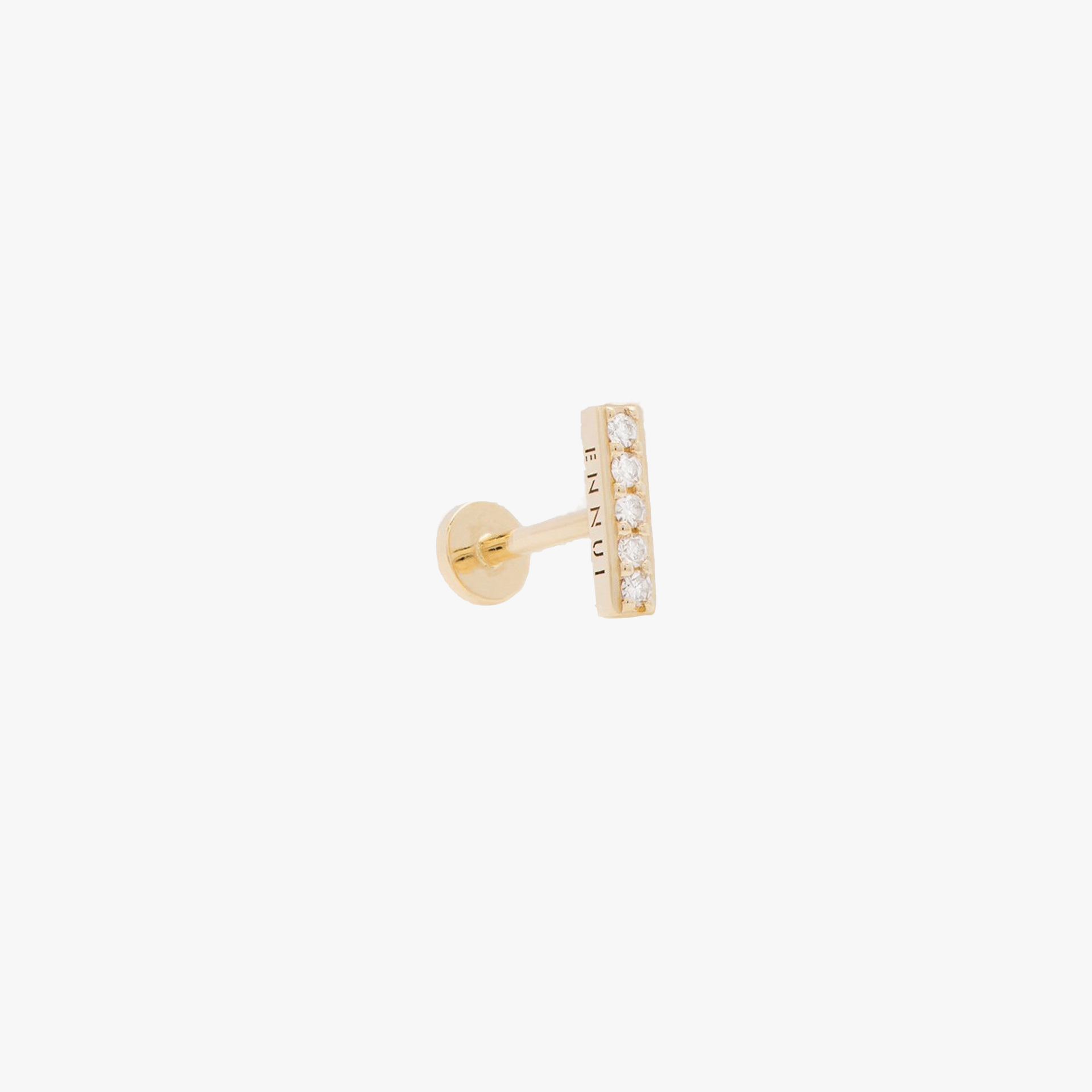 LONG ISLAND LABRET - WHITE DIAMOND & YELLOW GOLD made by ENNUI