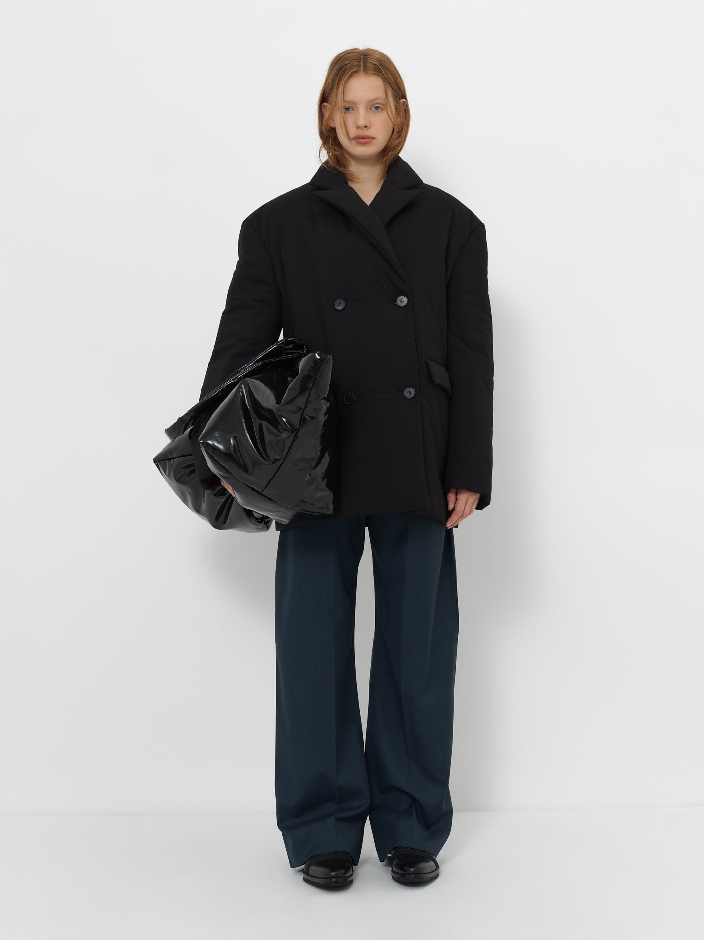 OVERSIZED DOUBLE-BREASTED PUFFER JACKET made by YIBRI