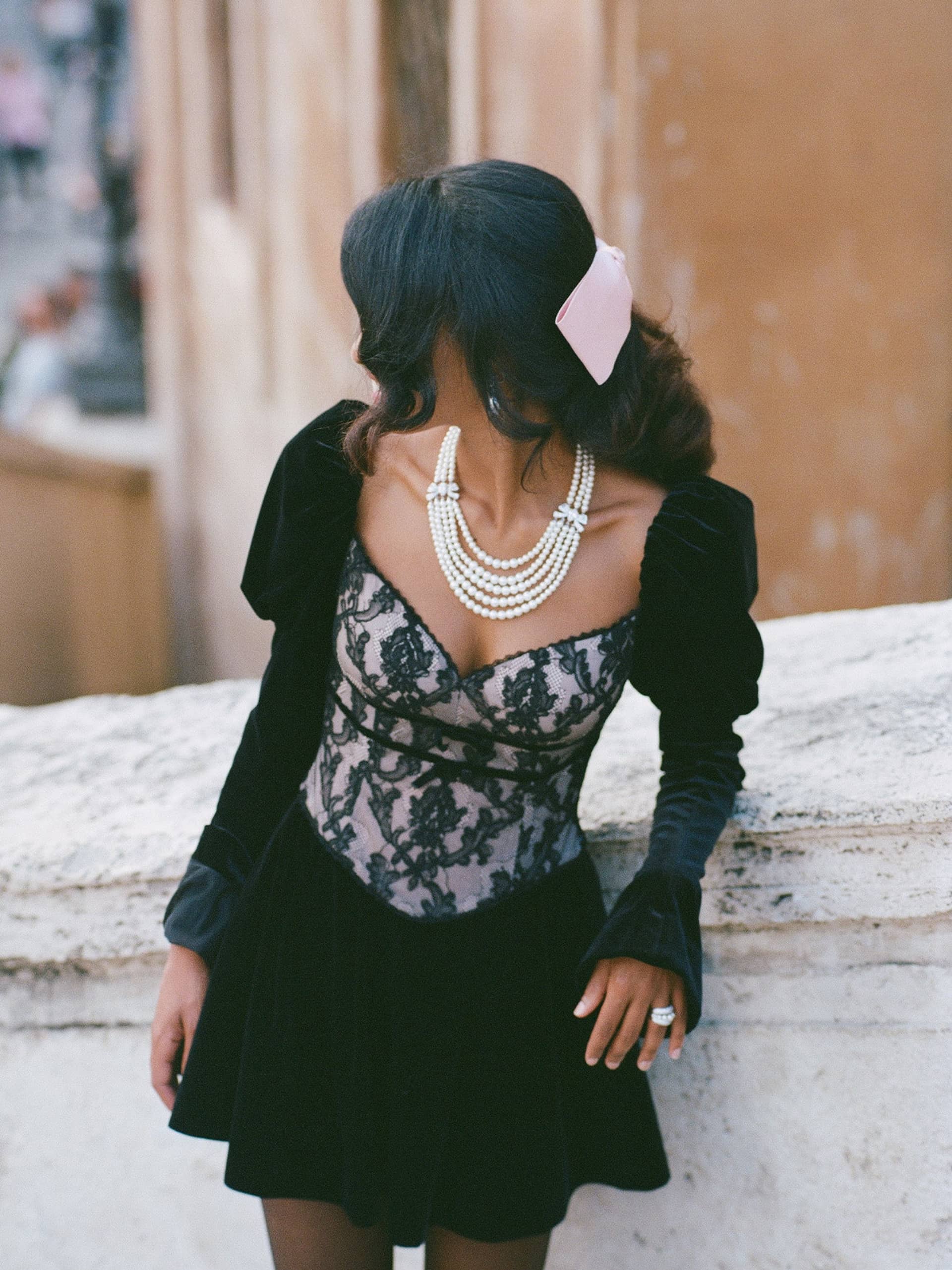 Evelyn Velvet Dress (Black) made by Nana Jacqueline