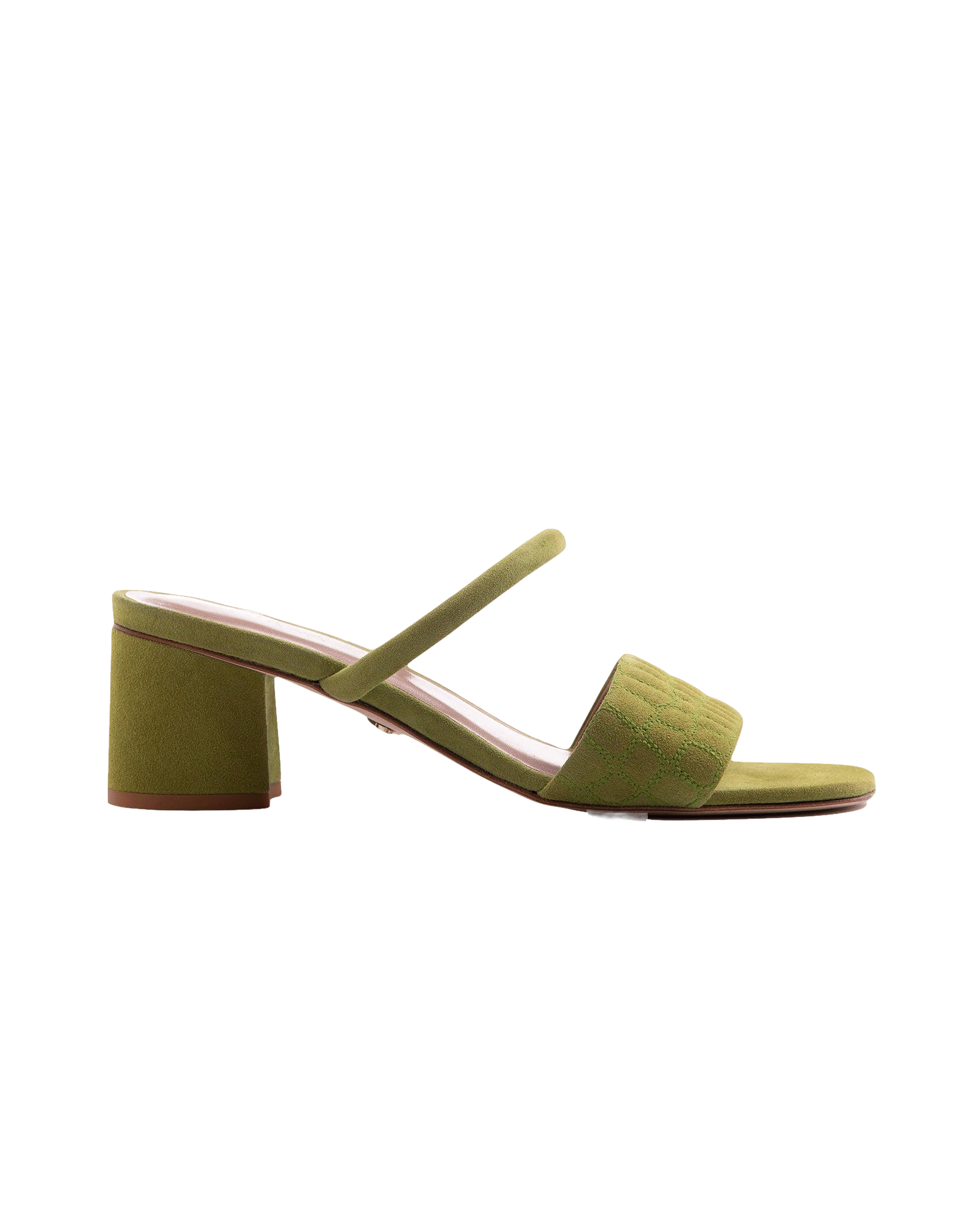 Quilted Croc Mule 55 Green in Green made by ATANA