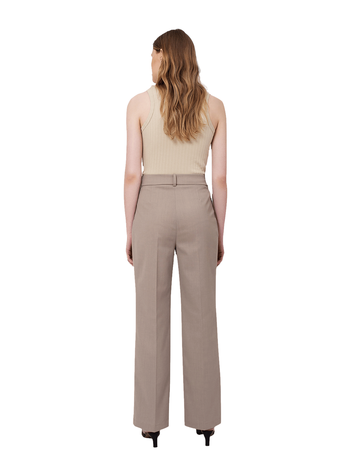 Heidi Wool Trousers in Brown made by AÉRYNE