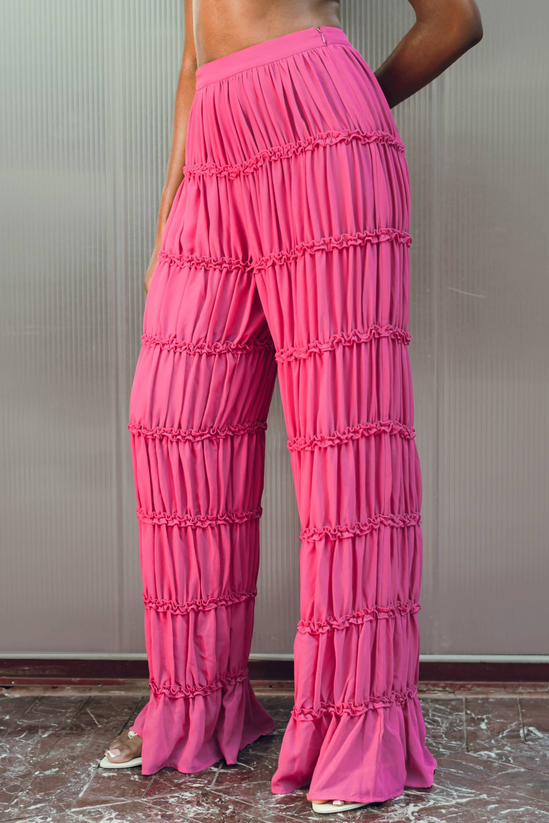 SINA PANTS - MAGENTA made by Andrea Iyamah