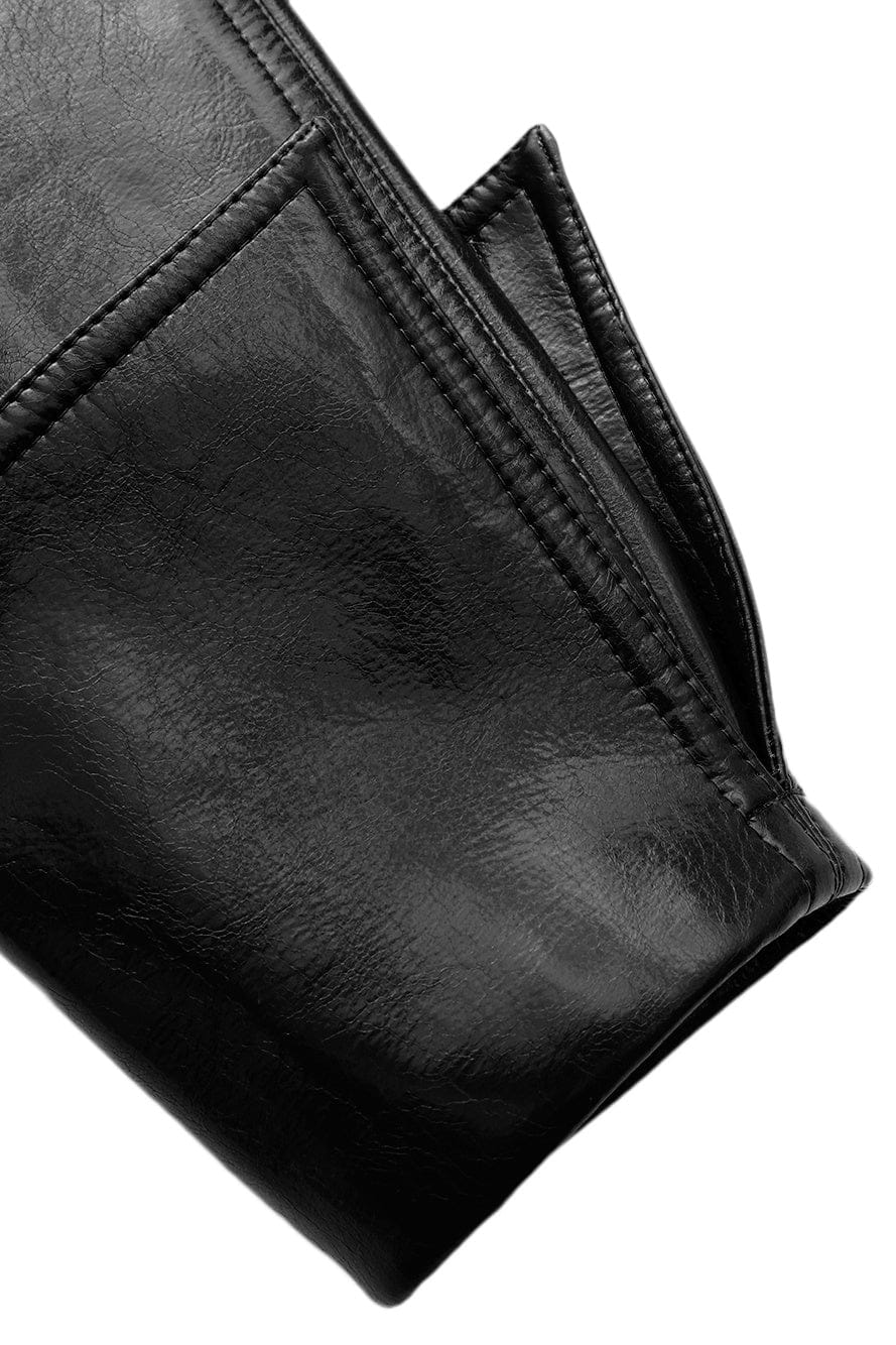 Béatrice Vegan Leather Black Jacket made by Nana Jacqueline