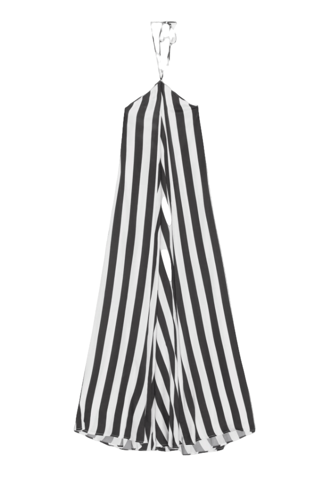 Thora Dress - Black & White stripe in Multi color made by HERSKIND