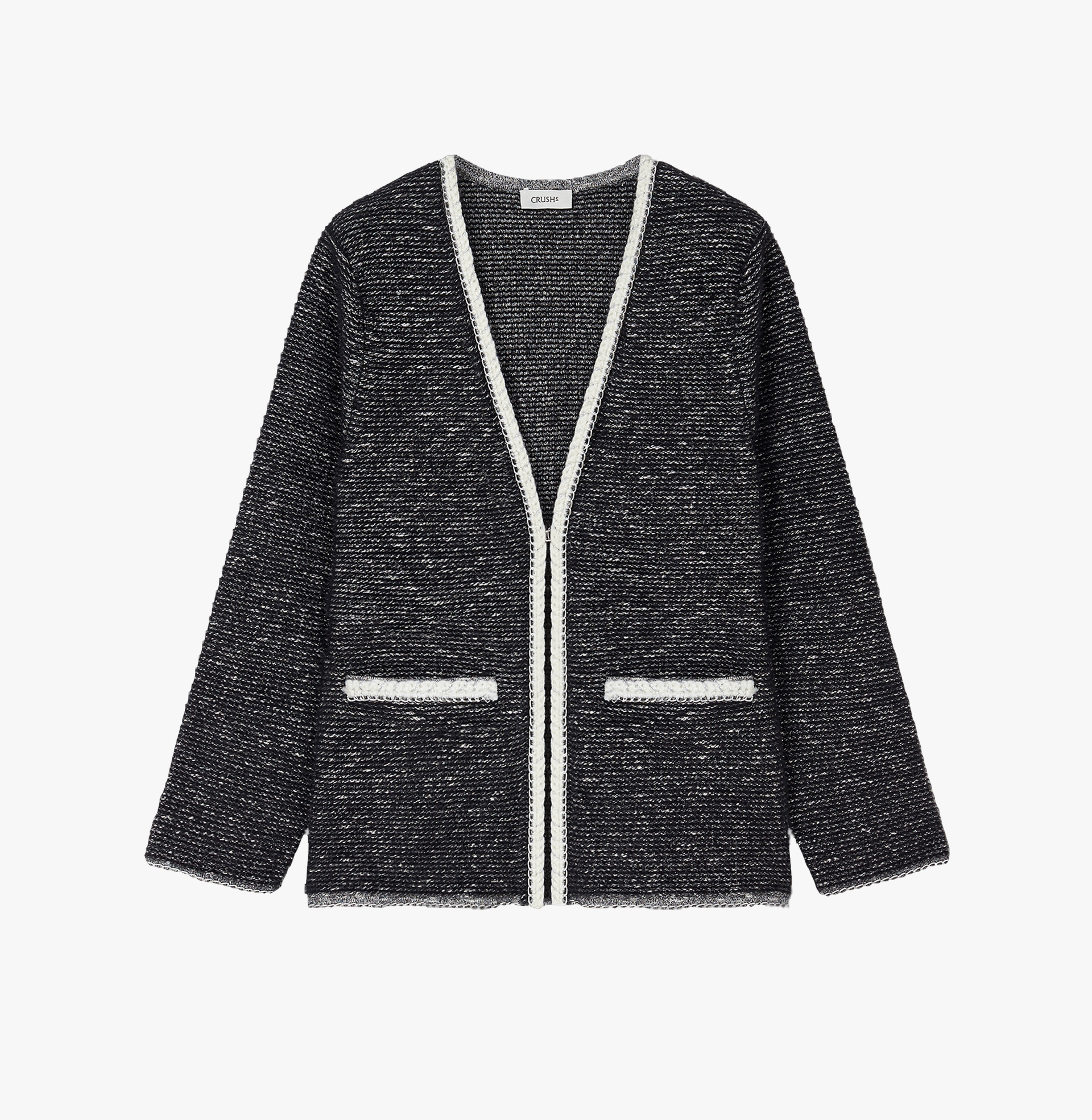 BOUCLÉ JACQUARD LONG JACKET made by CRUSH Collection