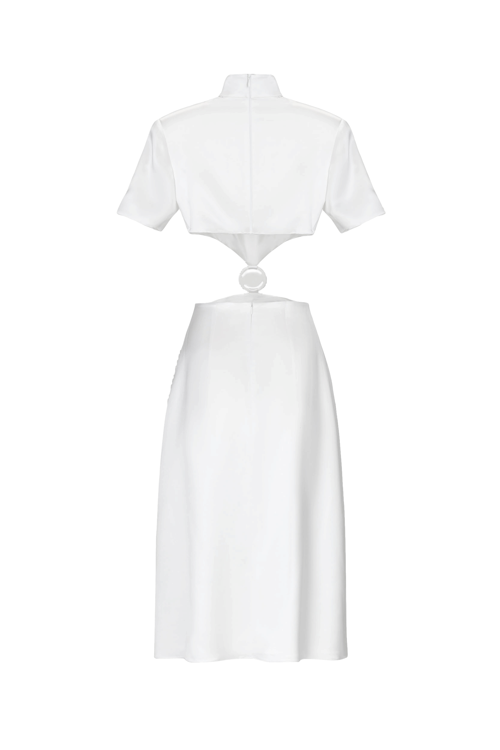Paloma Blanca Silk Dress in White made by Vestiaire d'un Oiseau Libre