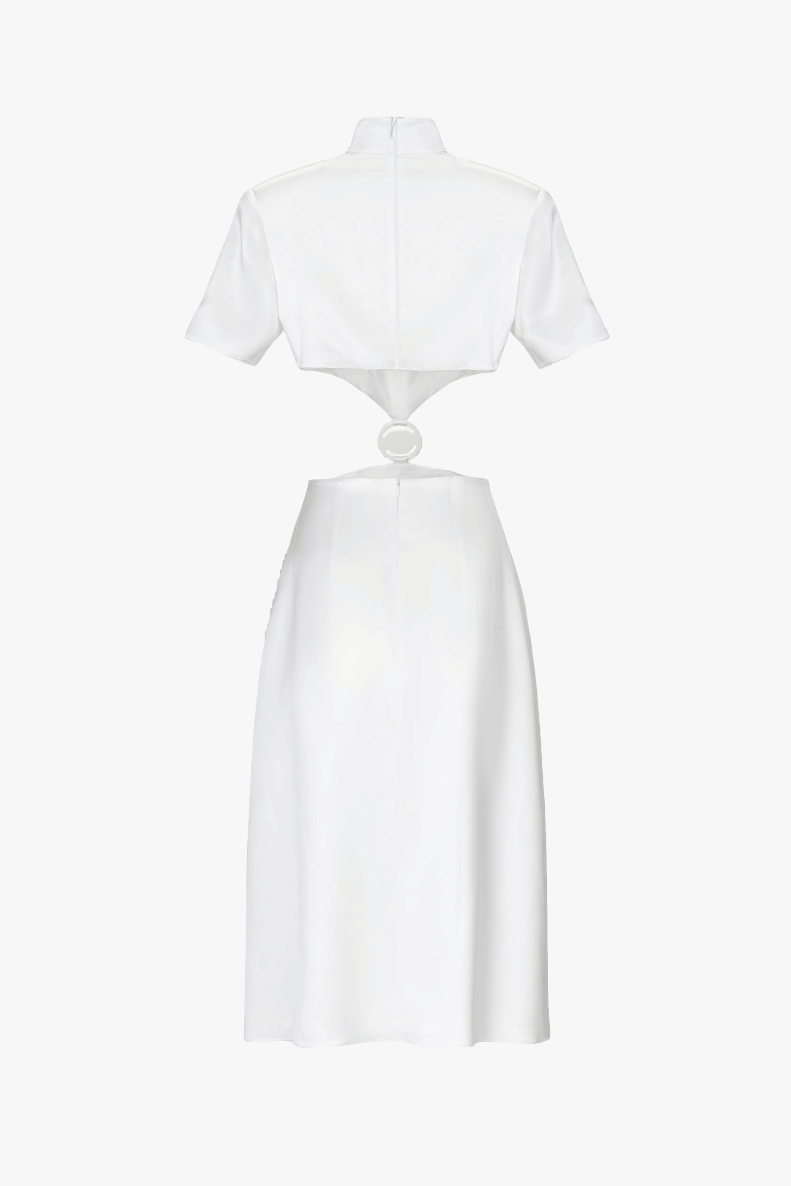 Paloma Blanca Silk Dress in White made by Vestiaire d'un Oiseau Libre