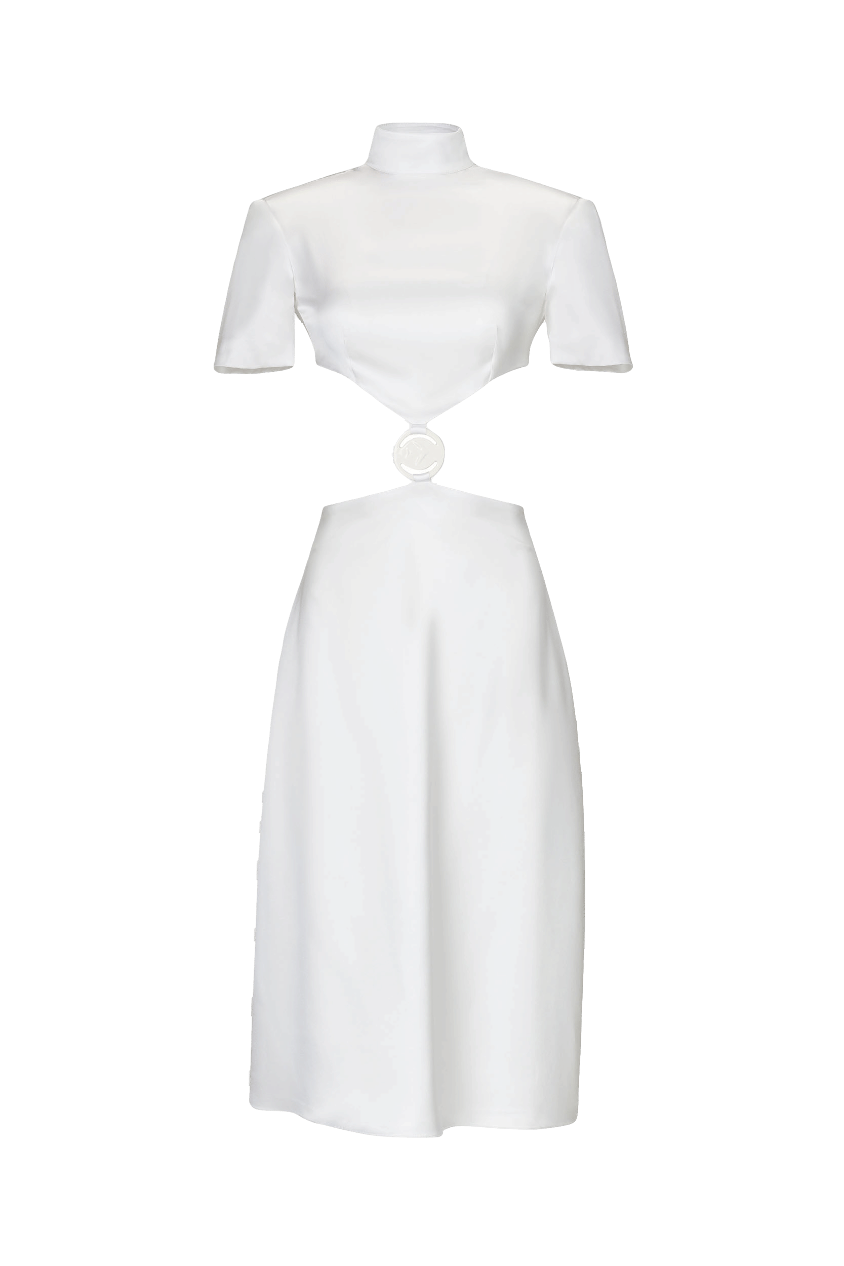 Paloma Blanca Silk Dress in White made by Vestiaire d'un Oiseau Libre
