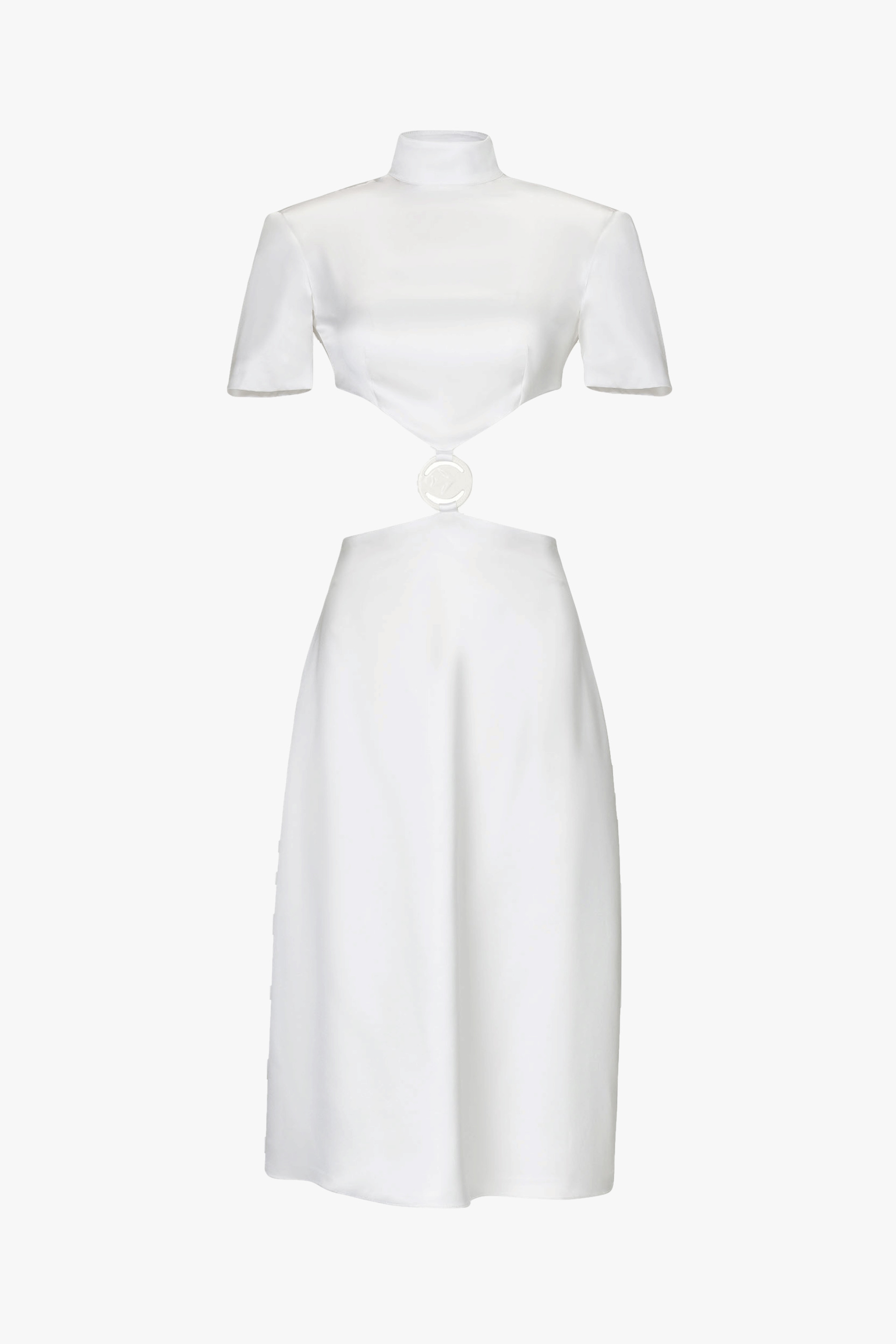 Paloma Blanca Silk Dress in White made by Vestiaire d'un Oiseau Libre