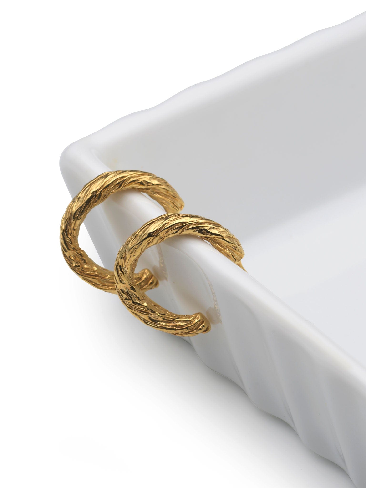 Archaic Small Hoop Earrings Gold in Gold made by Eva Remenyi