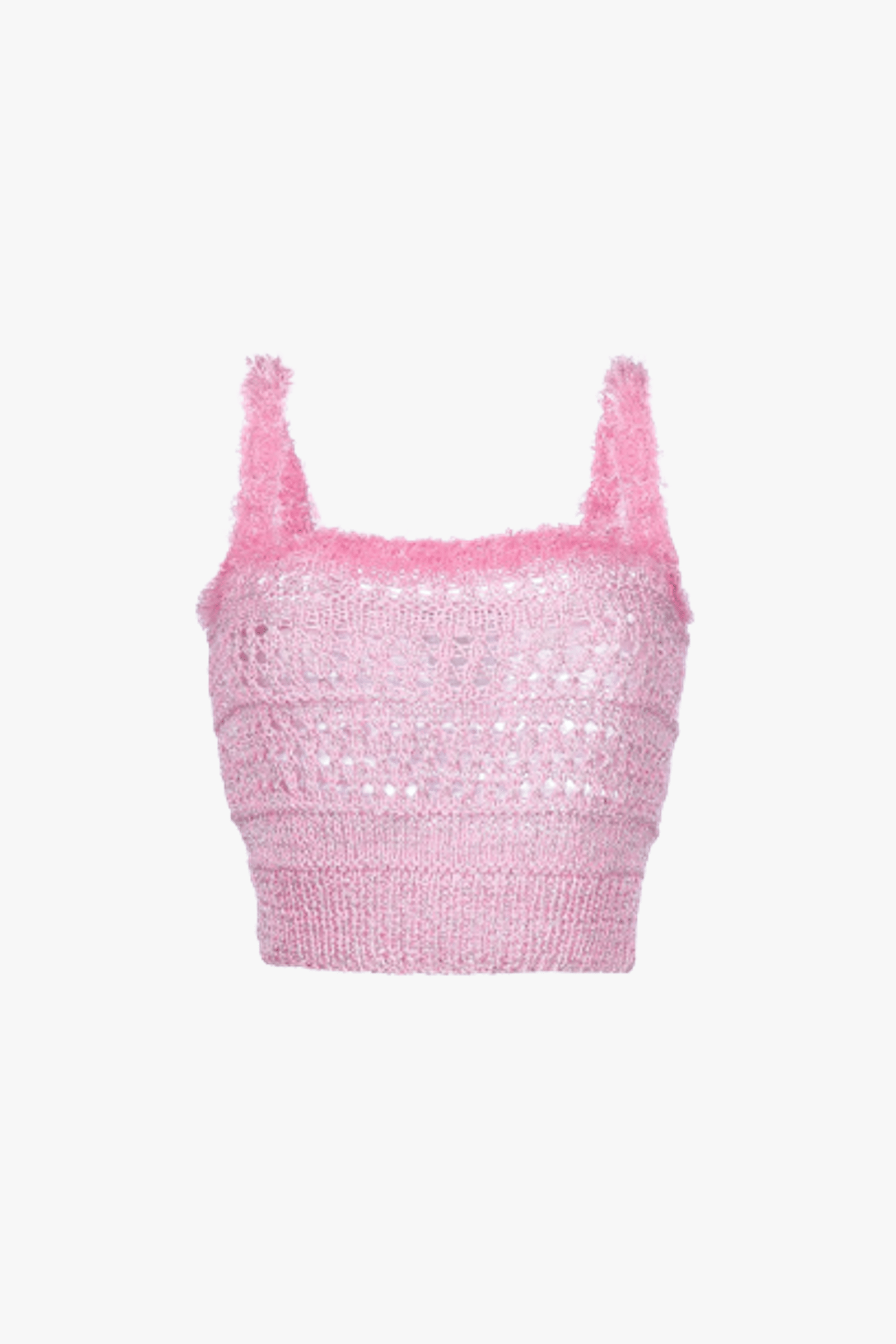 Baby Pink Handmade Knit Top made by ANDREEVA