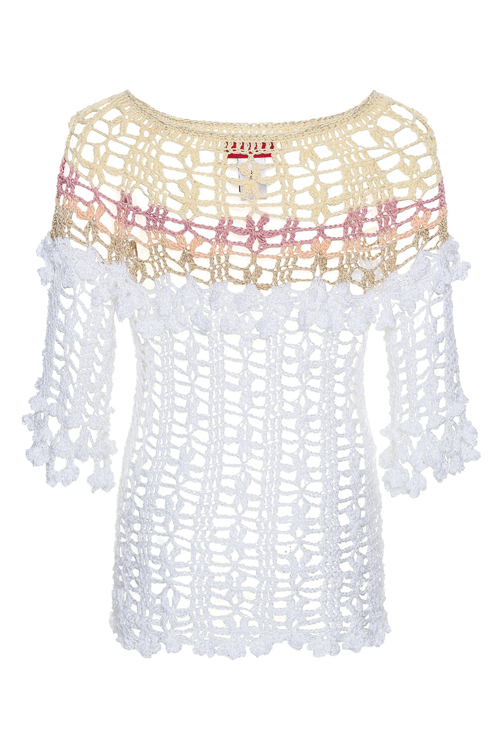 Vanilla Multicolor Handmade Crochet Top made by ANDREEVA