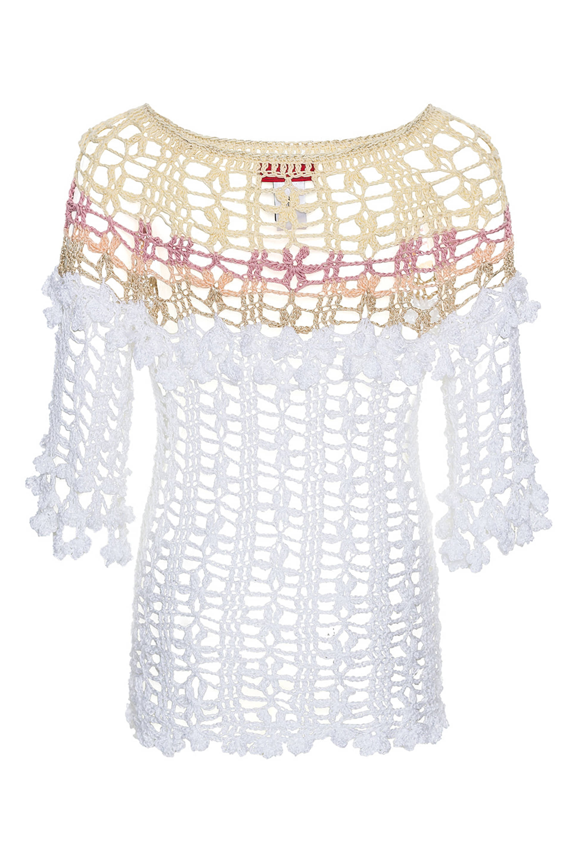 Vanilla Multicolor Handmade Crochet Top made by ANDREEVA