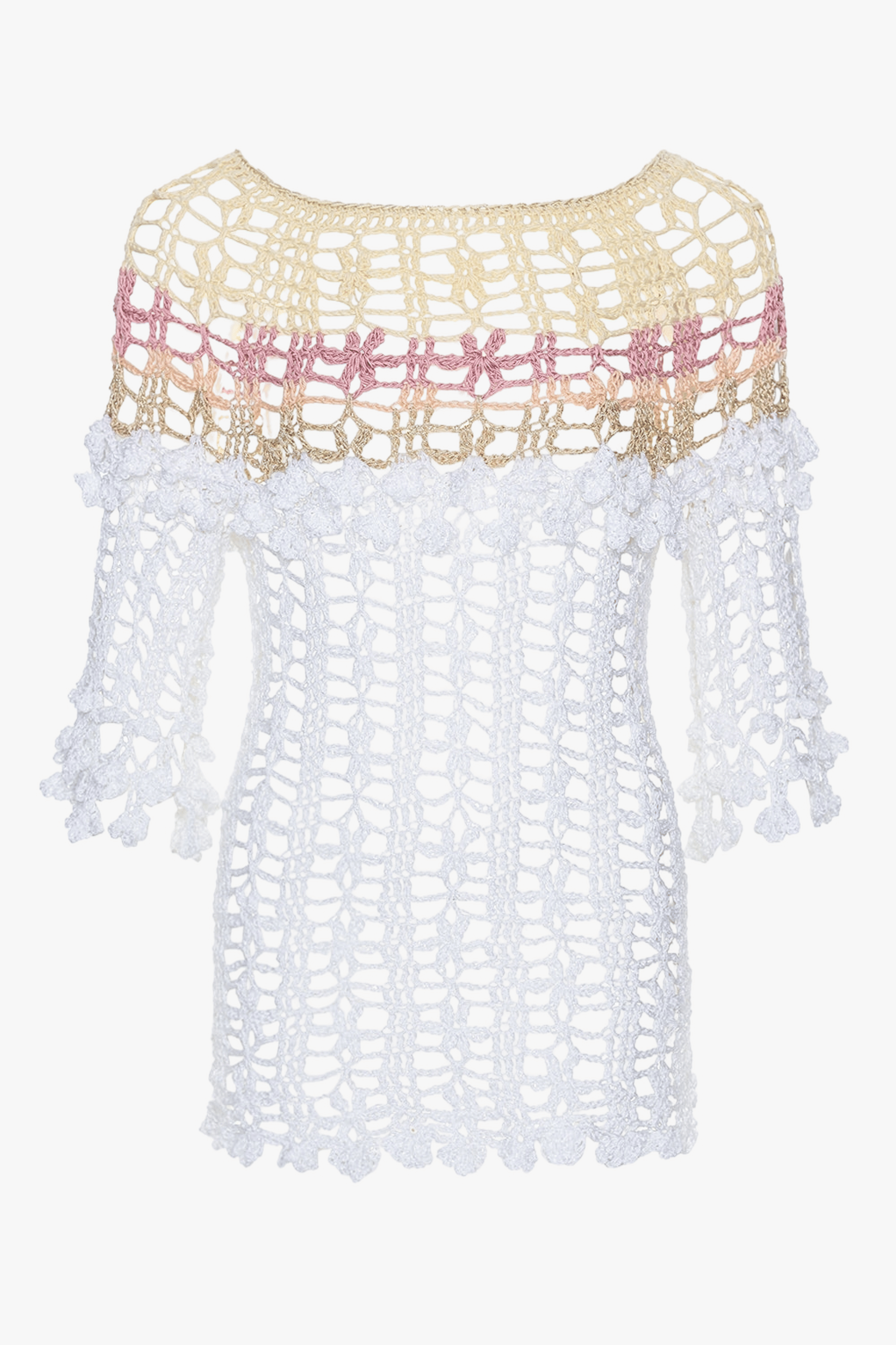 Vanilla Multicolor Handmade Crochet Top made by ANDREEVA