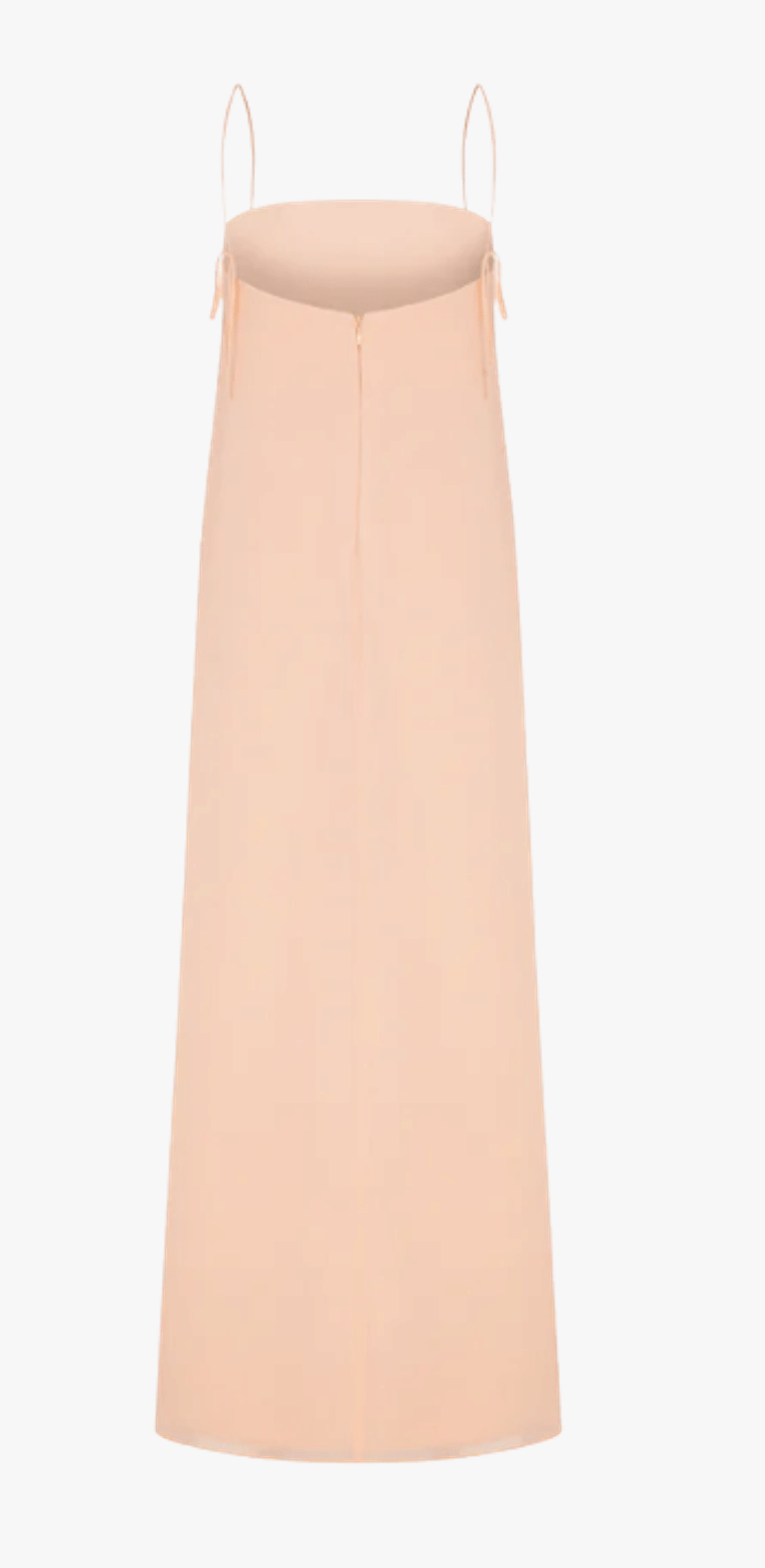 Aella Long Dress in Apricot Cream in Orange made by Nazli Ceren