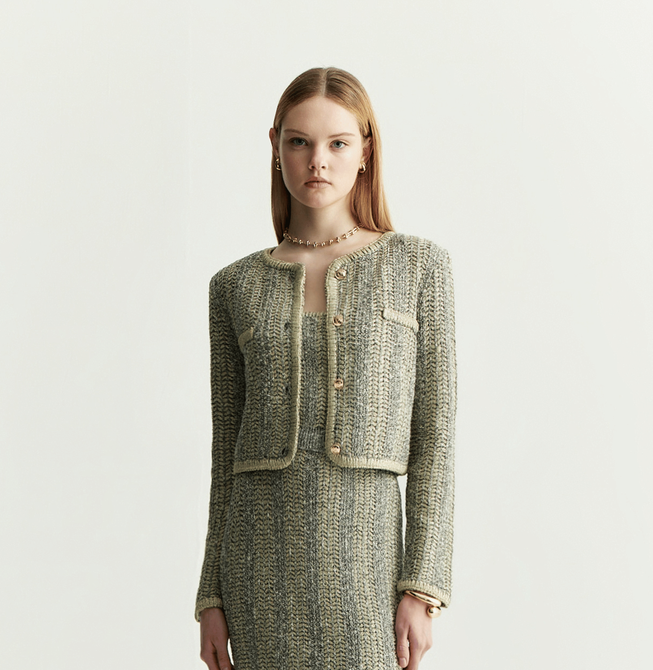 METALLIC TWEED JACKET made by CRUSH Collection