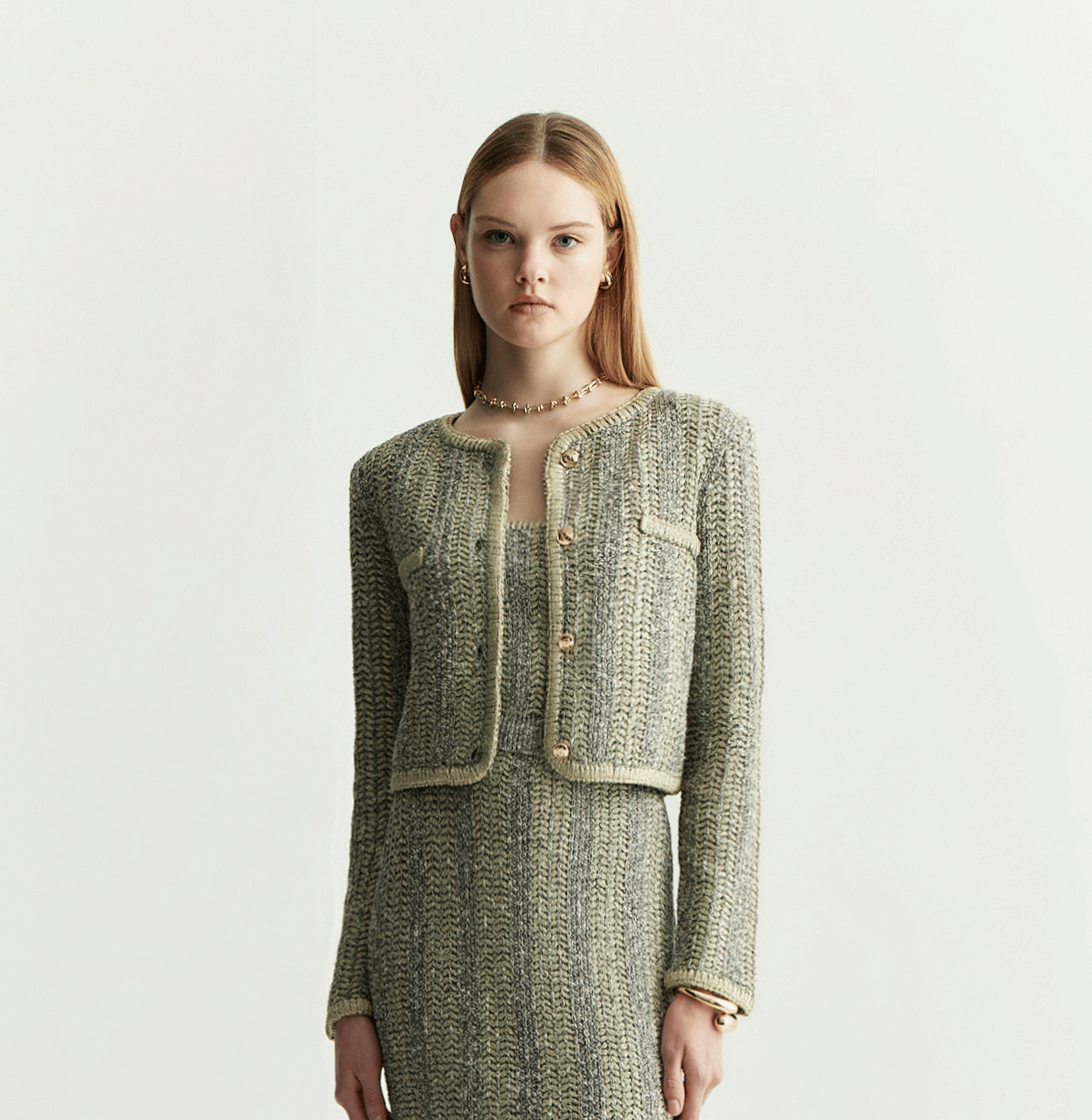 METALLIC TWEED JACKET made by CRUSH Collection