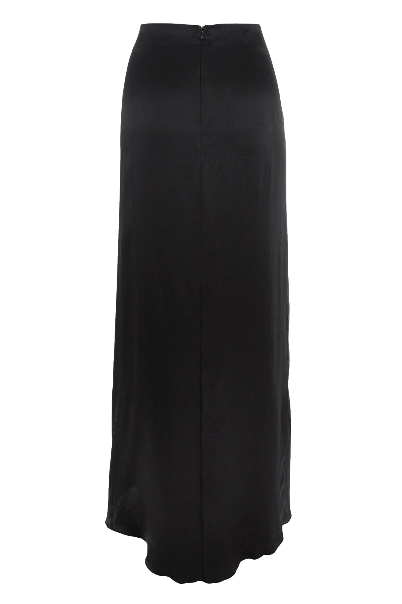Satin Wrap Skirt in Black made by Aureliana