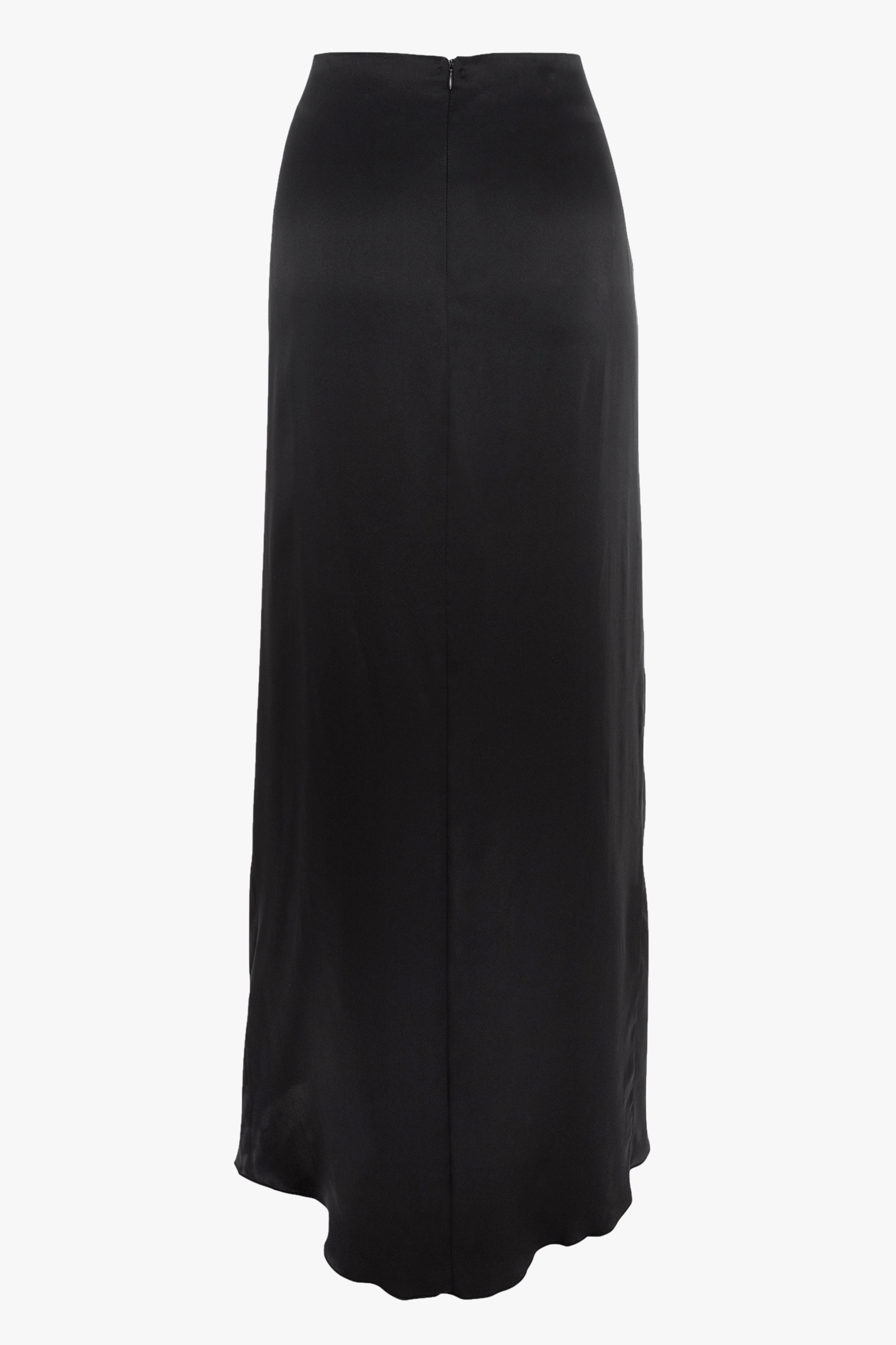 Satin Wrap Skirt in Black made by Aureliana