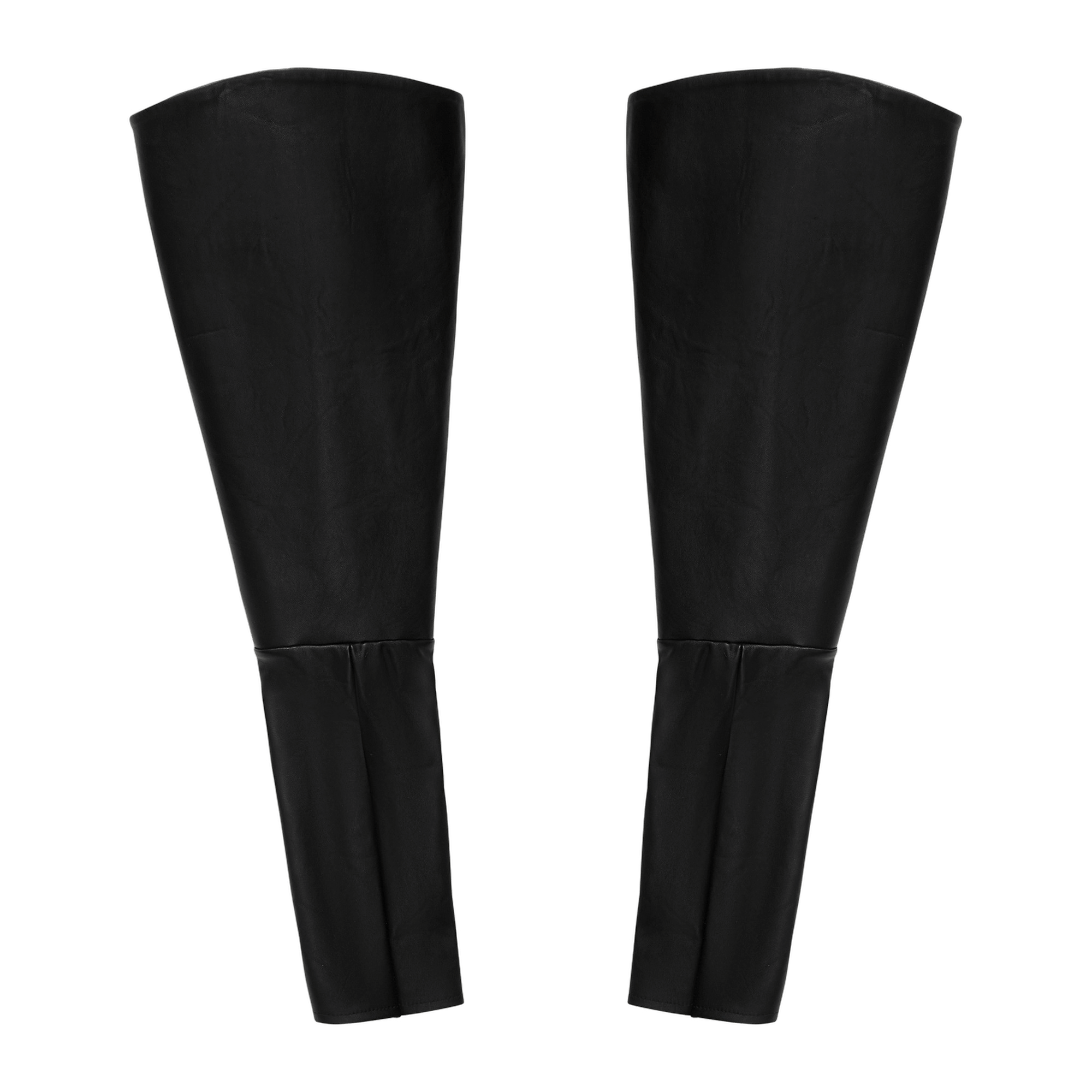 Long Leather Gloves In Black made by YAVORSKA