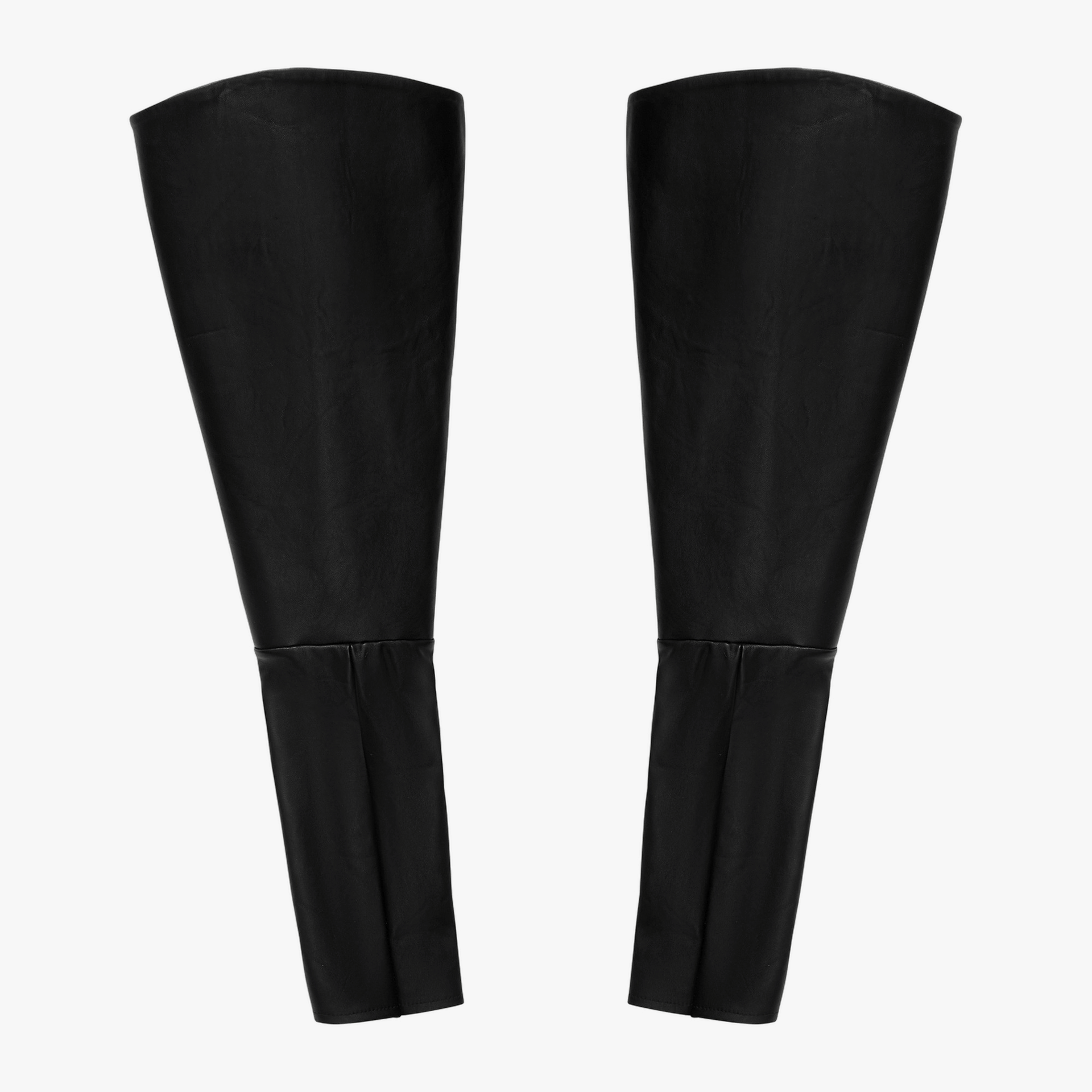 Long Leather Gloves In Black made by YAVORSKA