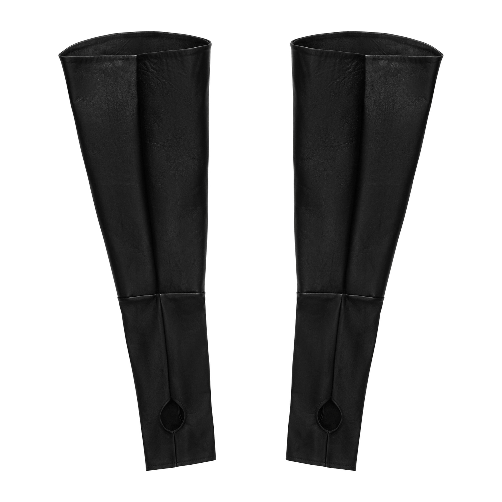 Long Leather Gloves In Black made by YAVORSKA