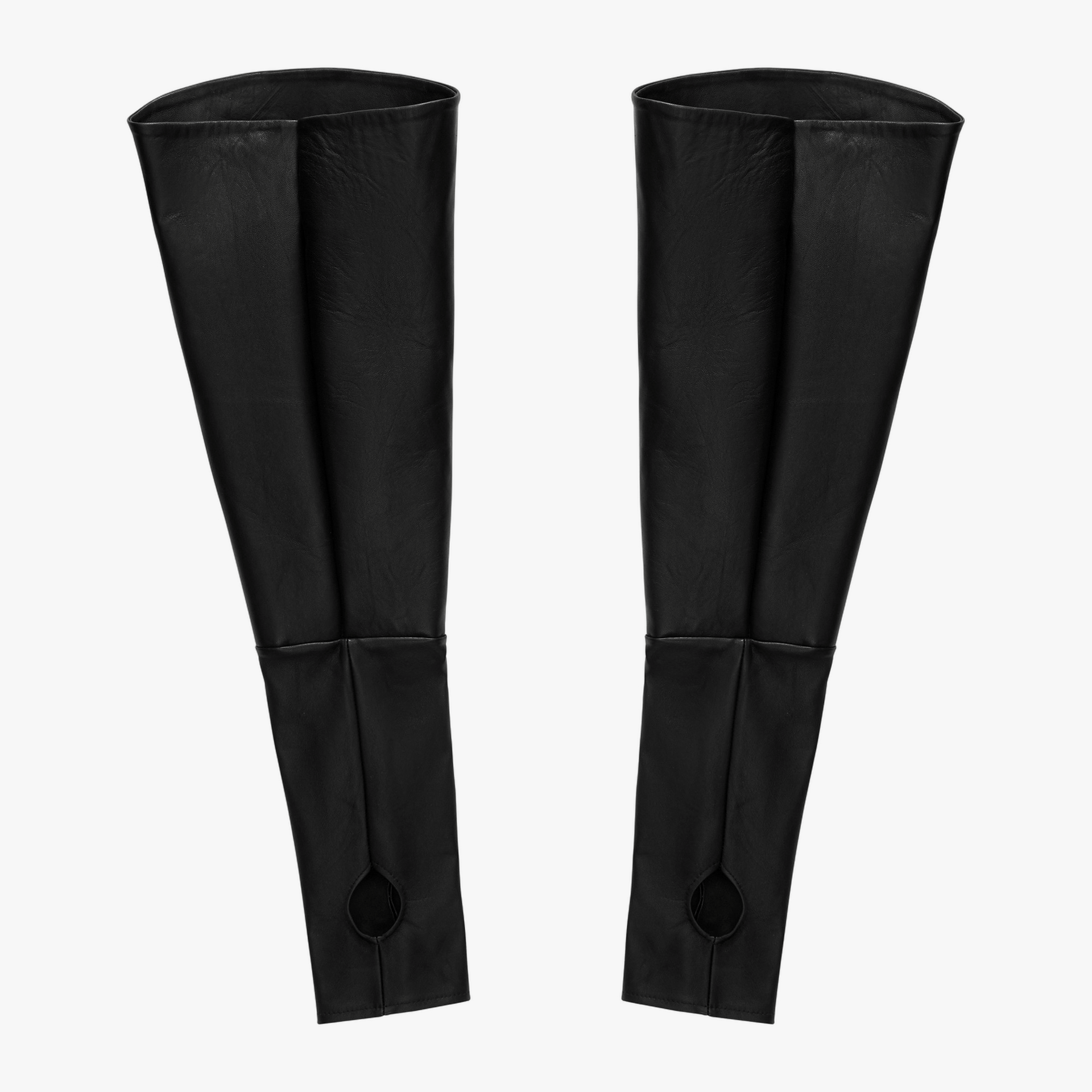 Long Leather Gloves In Black made by YAVORSKA