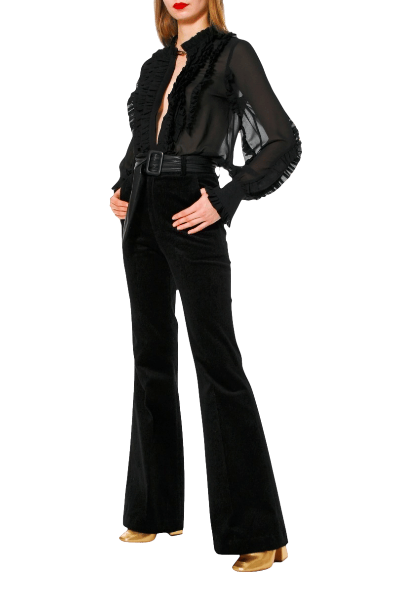 Blouse Marley Pure Black in Black made by HALEWSKI