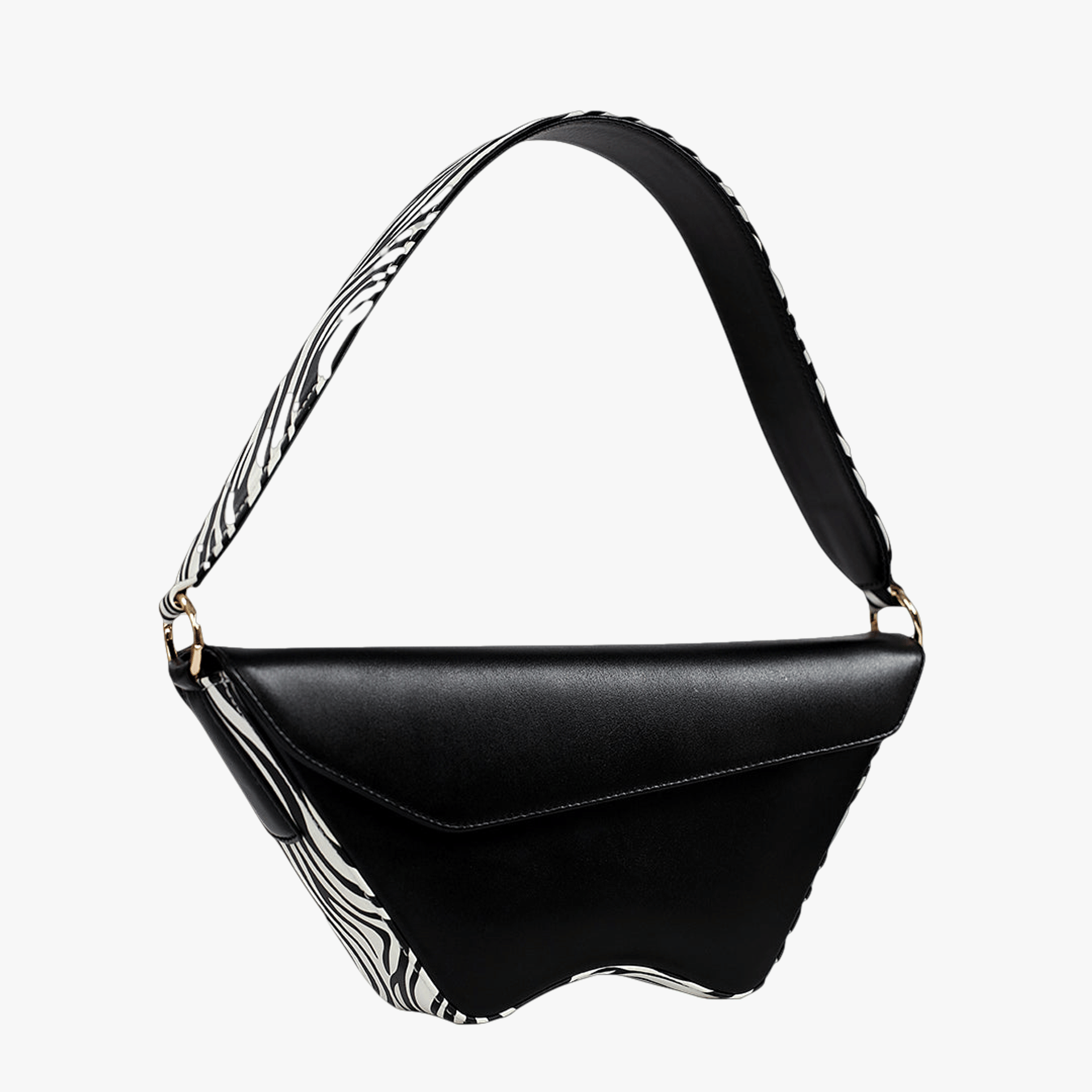 Nadira - Black x Zebra - Shoulder Bag made by ALIEL