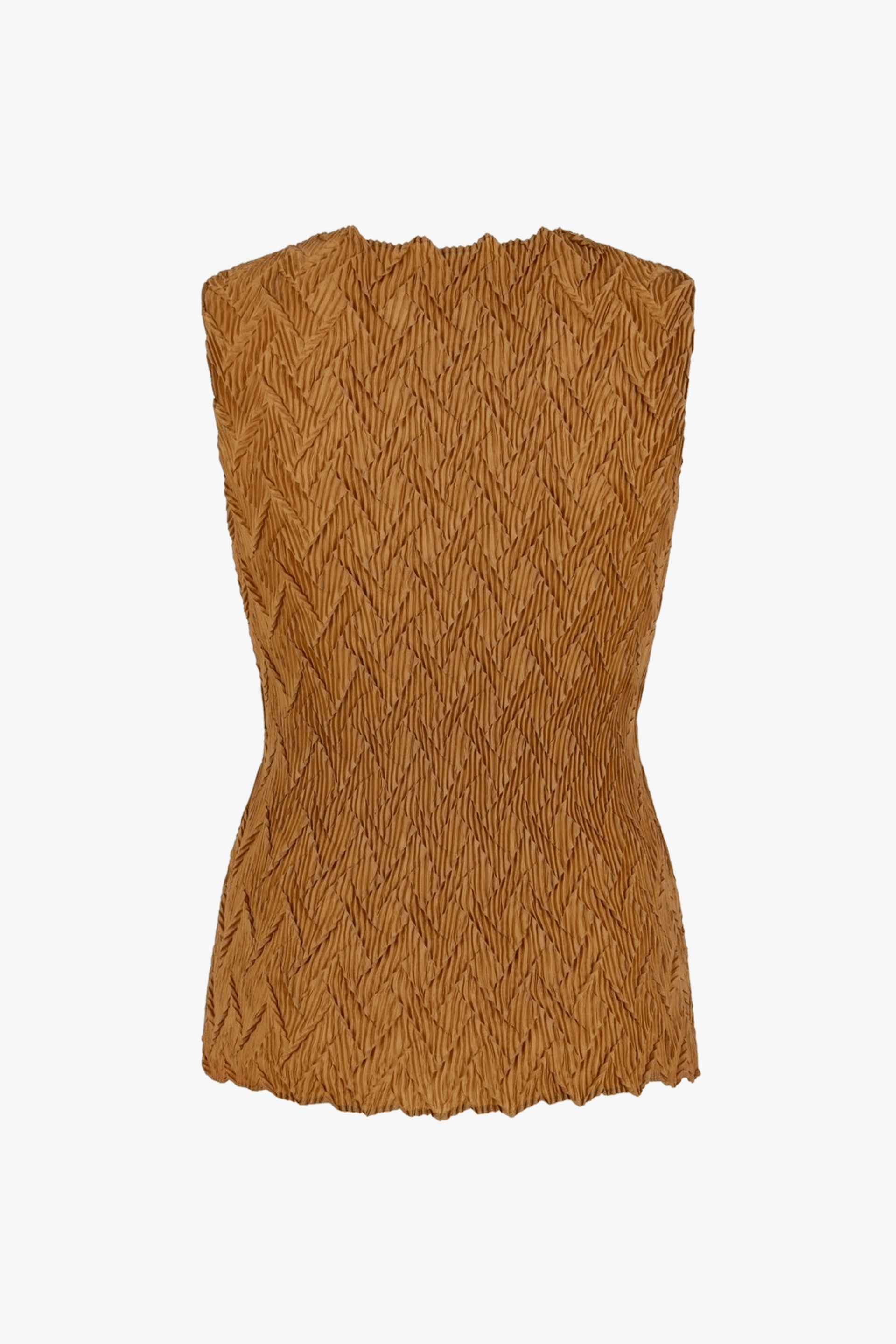 Hand Pleated Basket Top - Cacao made by CAHAYA STUDIOS