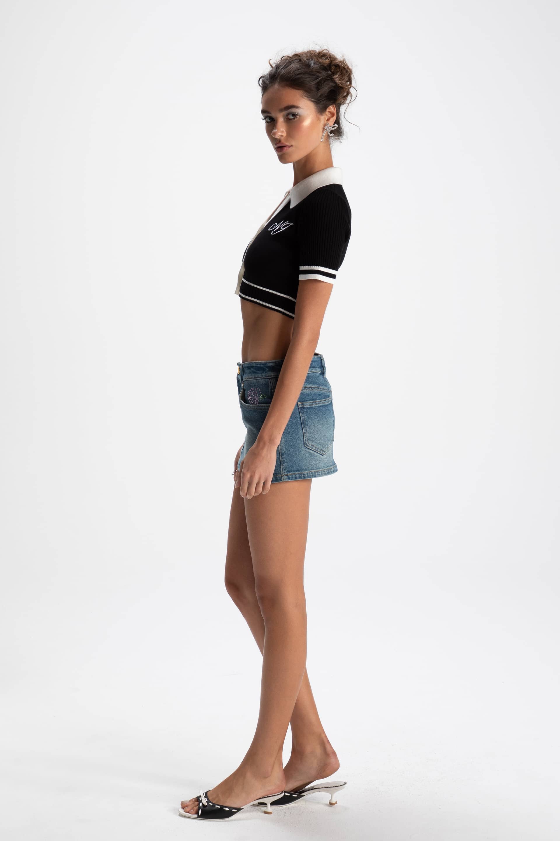 Samantha Knit Top in Black made by Nana Jacqueline