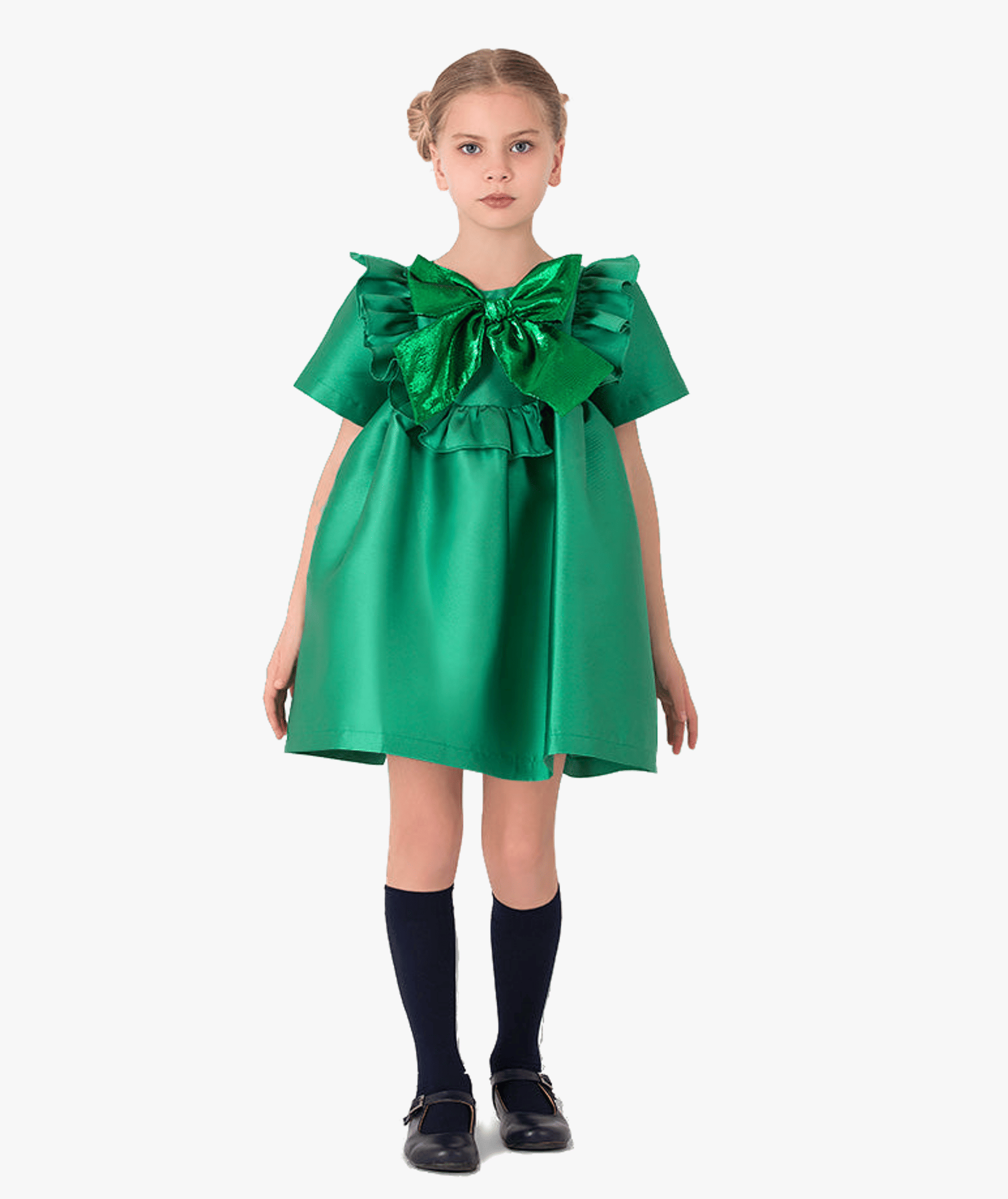 Jacquard Bow Dress made by Mama Luma